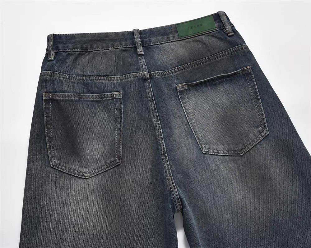 Japanese Brand × Jean Punk washed distressed wide-leg jeans for men Size US 32 / EU 48 - 6 Thumbnail