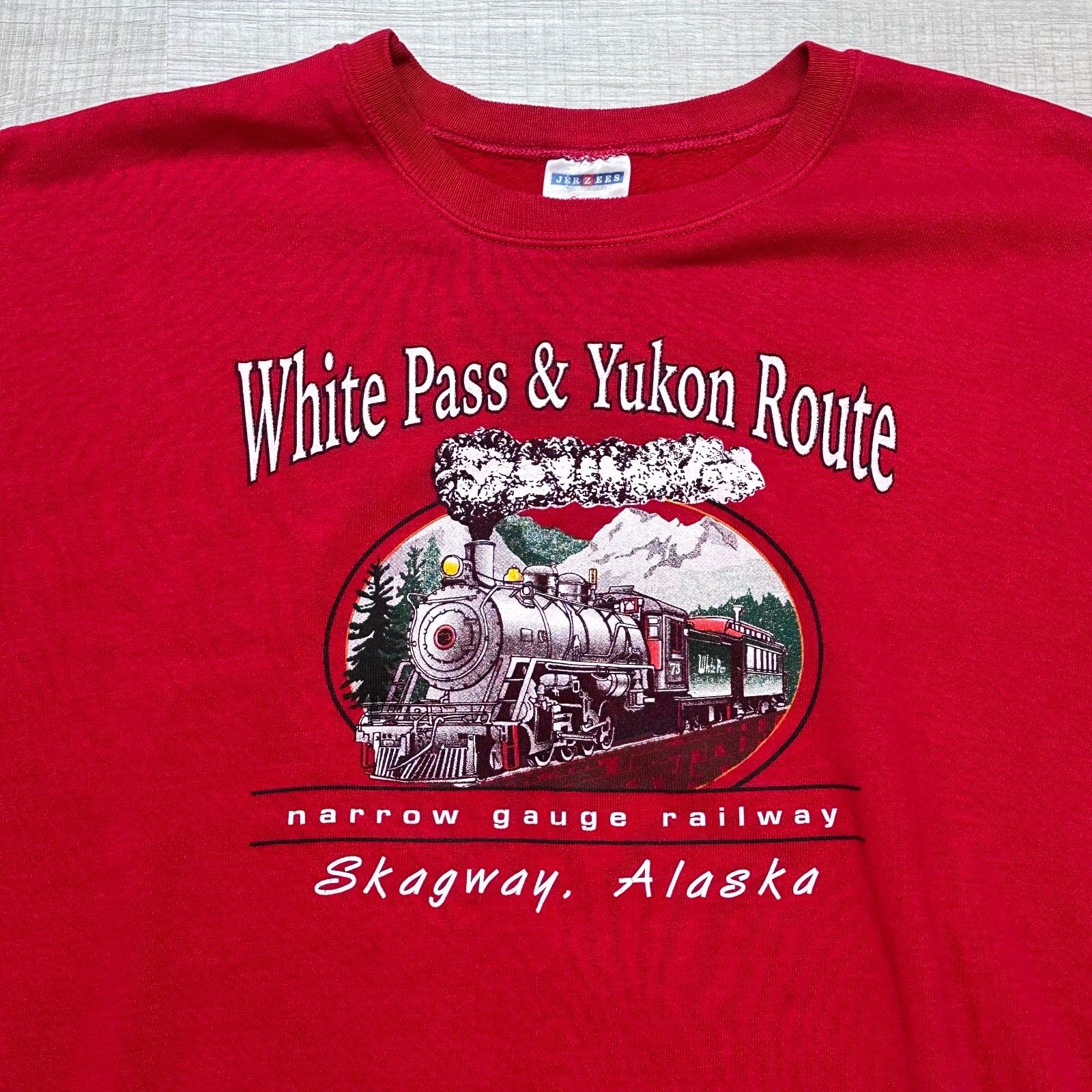 Jerzees Vintage Alaska White Pass Yukon Route Crewneck Sweatshirt Size US XXL / EU 58 / 5 - 5 Thumbnail