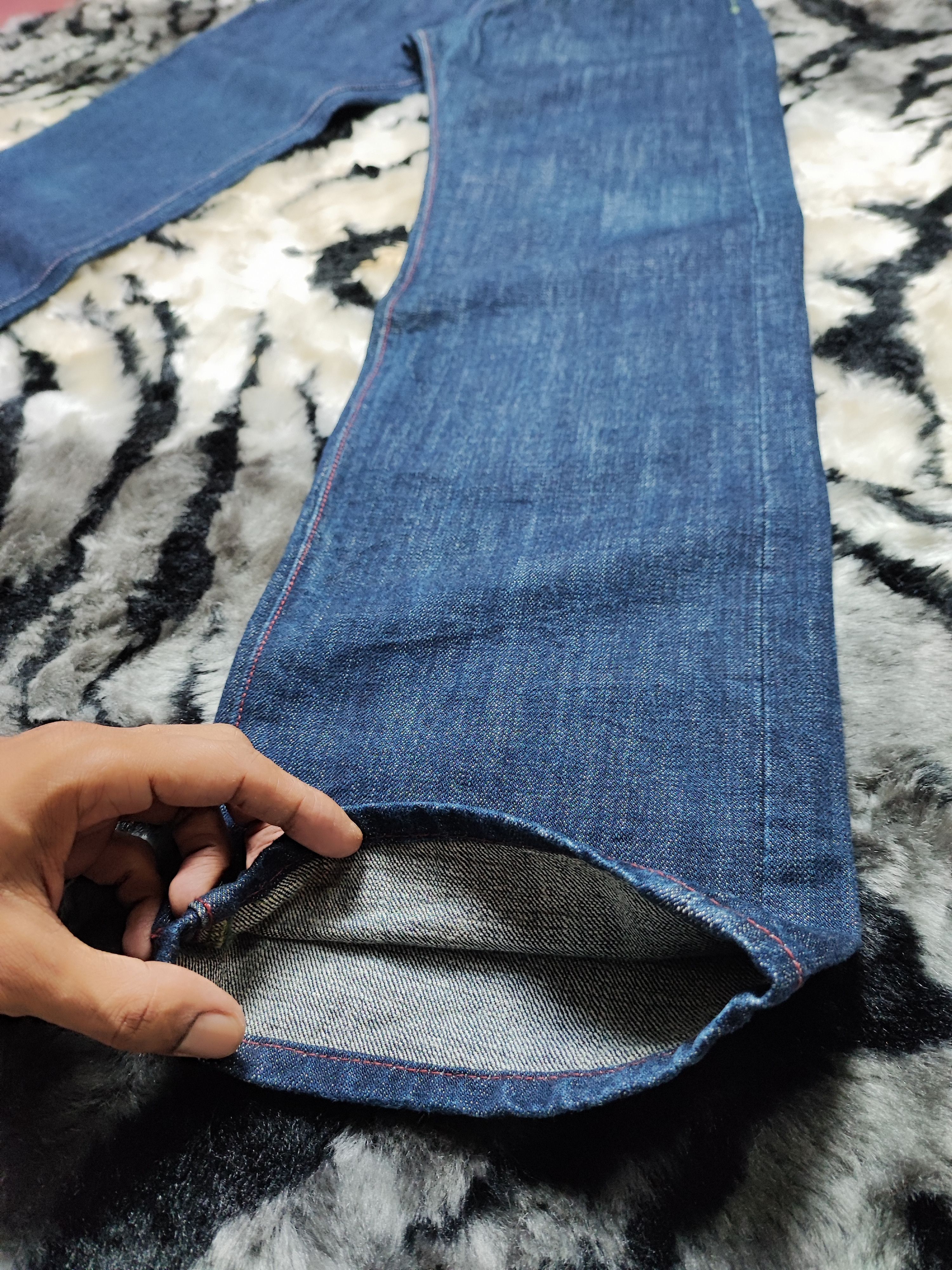 Japanese Brand Vintage Zen Kyoto Hand Painted Denim Jeans Size US 32 / EU 48 - 5 Thumbnail