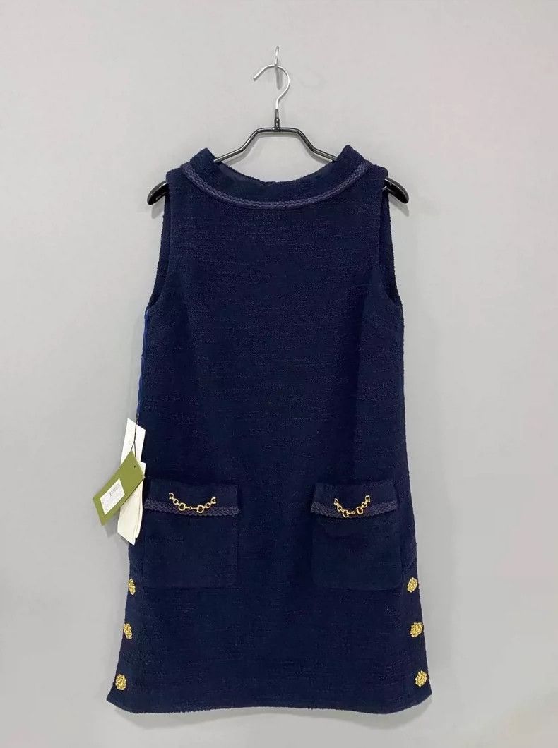 Gucci Gucci Dark blue pocket metal chain dress 2504-Nextarrow Size XS / US 0-2 / IT 36-38 - 1 Thumbnail