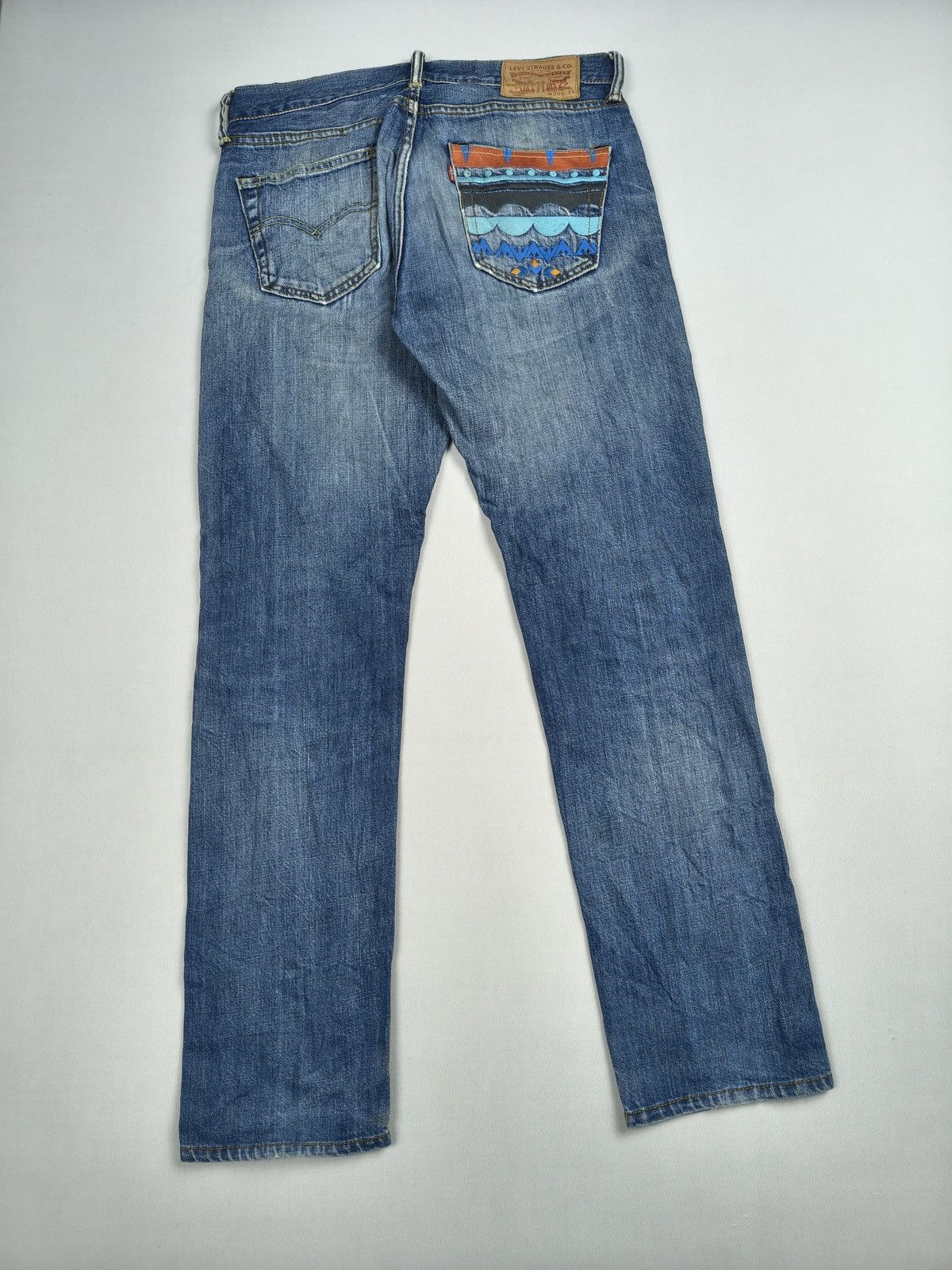 Levi's Levi’s 501 Embroidered Distressed Denim Kapital style (057) Size US 32 / EU 48 - 3 Thumbnail