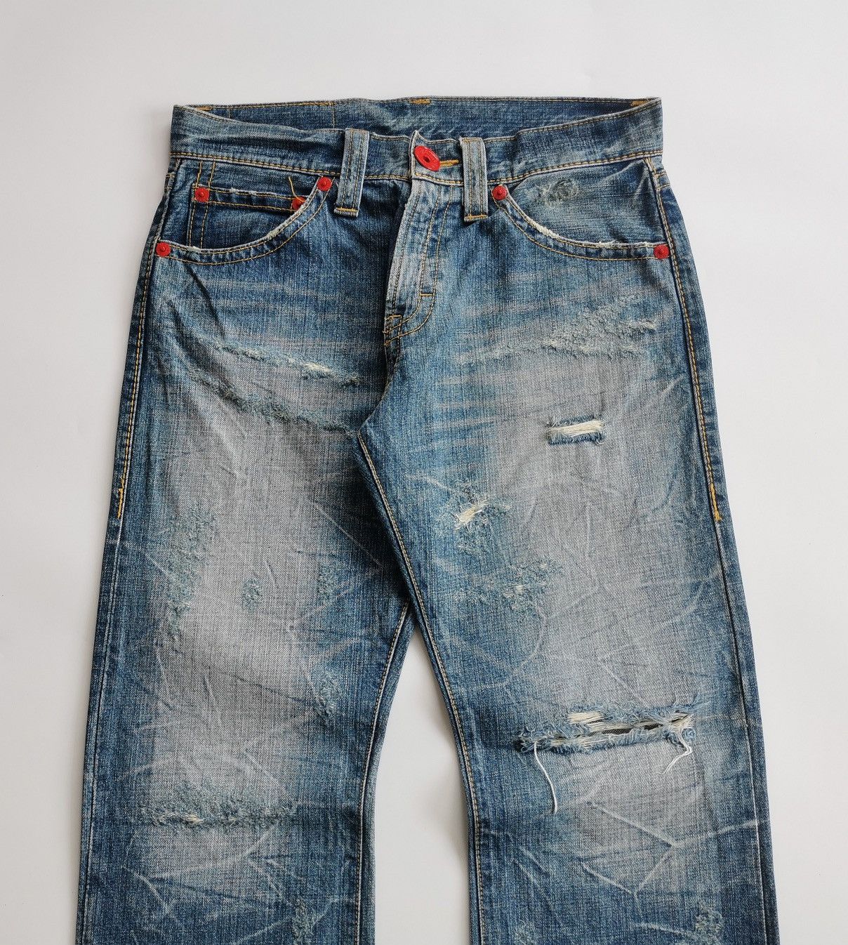 Japanese Brand CocoLulu Japan Prints Distressed Denim Jeans Size US 32 / EU 48 - 7 Thumbnail