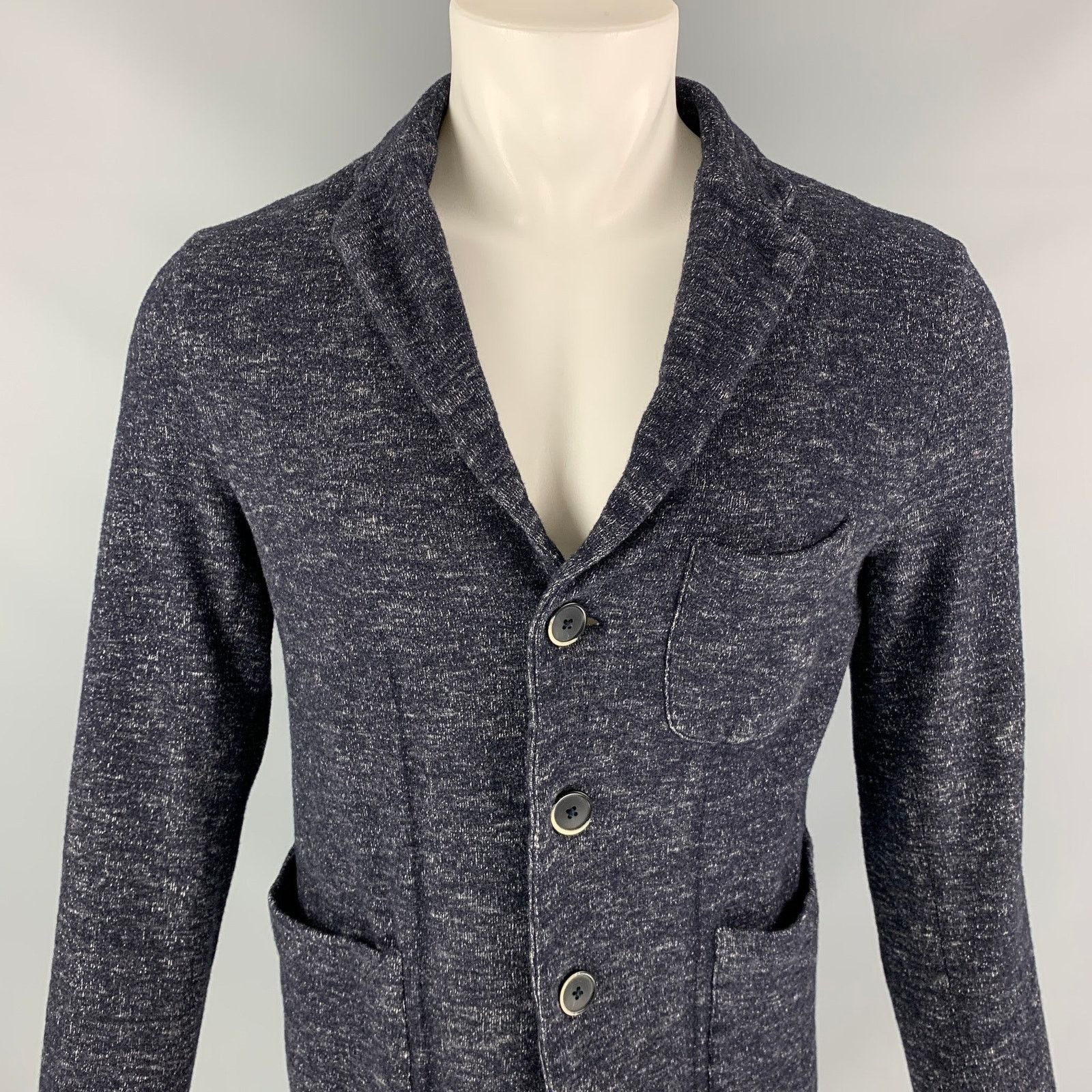 Barena BARENA Size XL Grey Heather Wool Blend Cardigan Size US M / EU 48-50 / 2 - 2 Thumbnail