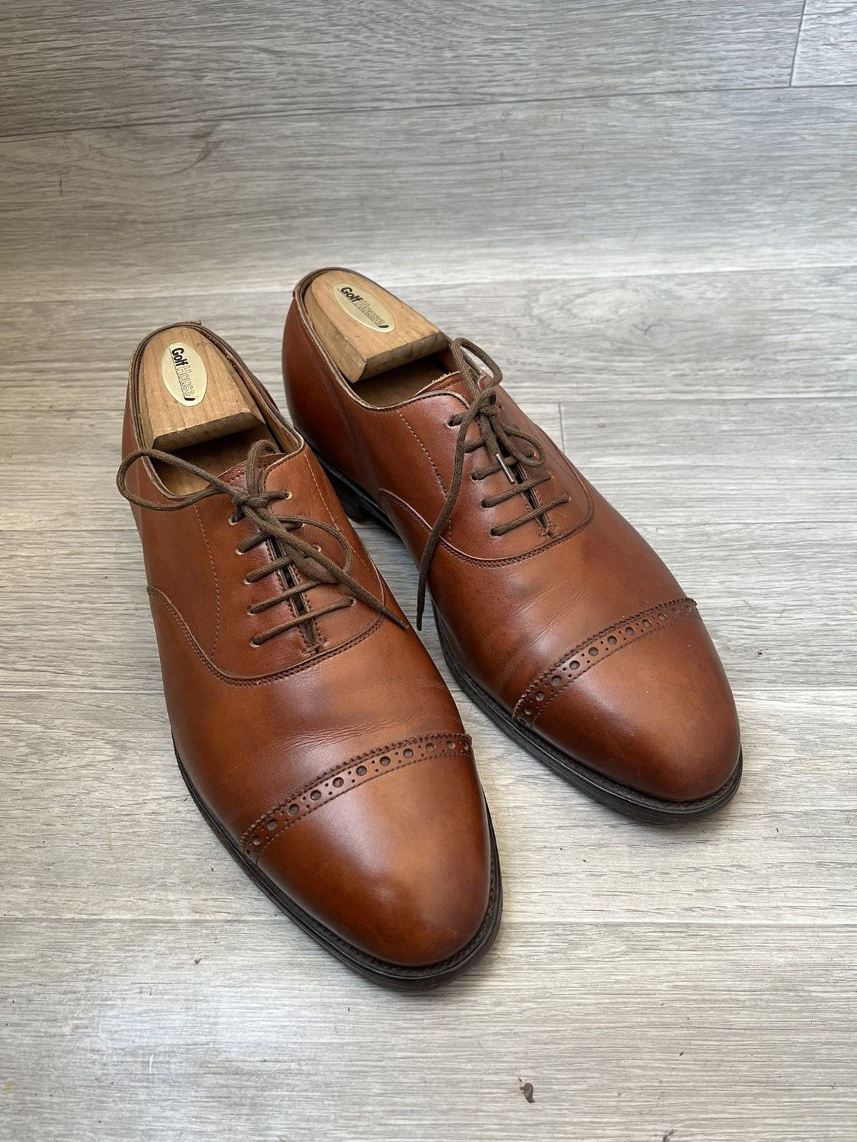John Lobb John lobb cap-toe oxford brown leather shoes uk 7EE Size US 8 / EU 41 - 8 Thumbnail