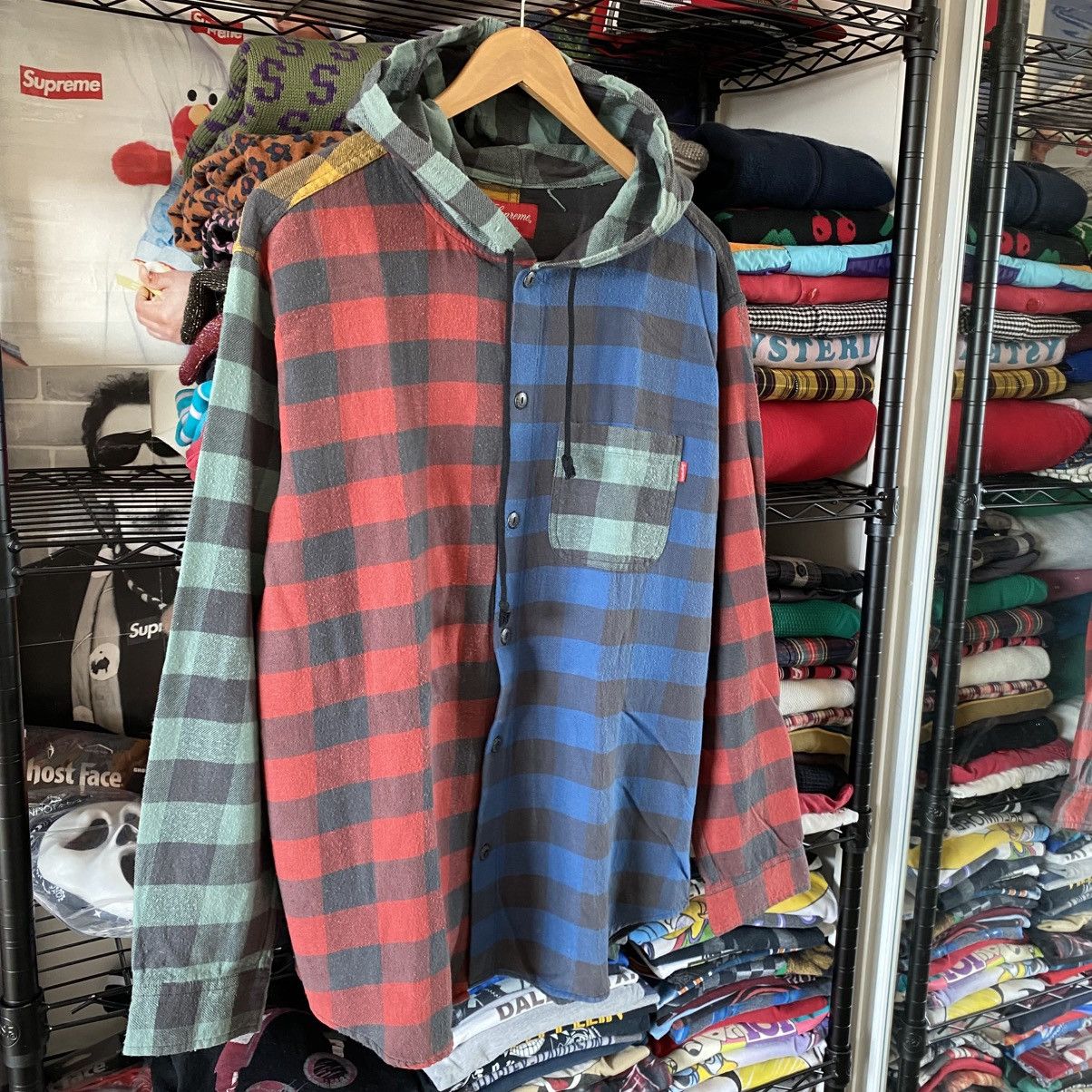 Supreme Supreme Hooded Buffalo Plaid Flannel Shirt Multicolor 2017 Size US L / EU 52-54 / 3 - 4 Thumbnail