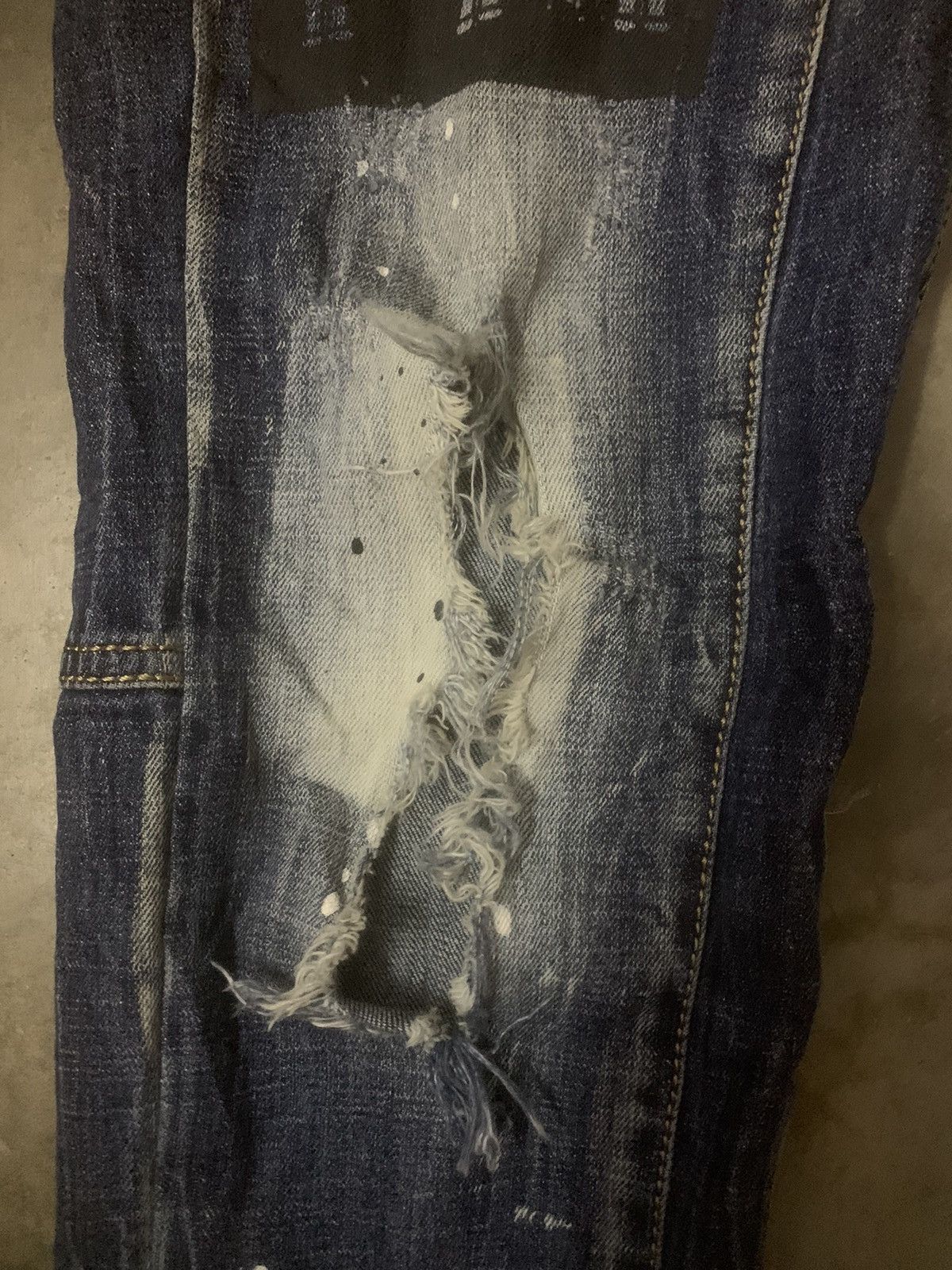 Art Comes First × Japanese Brand Dsq2 Caten Twin Brothers Flare Denim Jeans Size US 31 - 3 Thumbnail