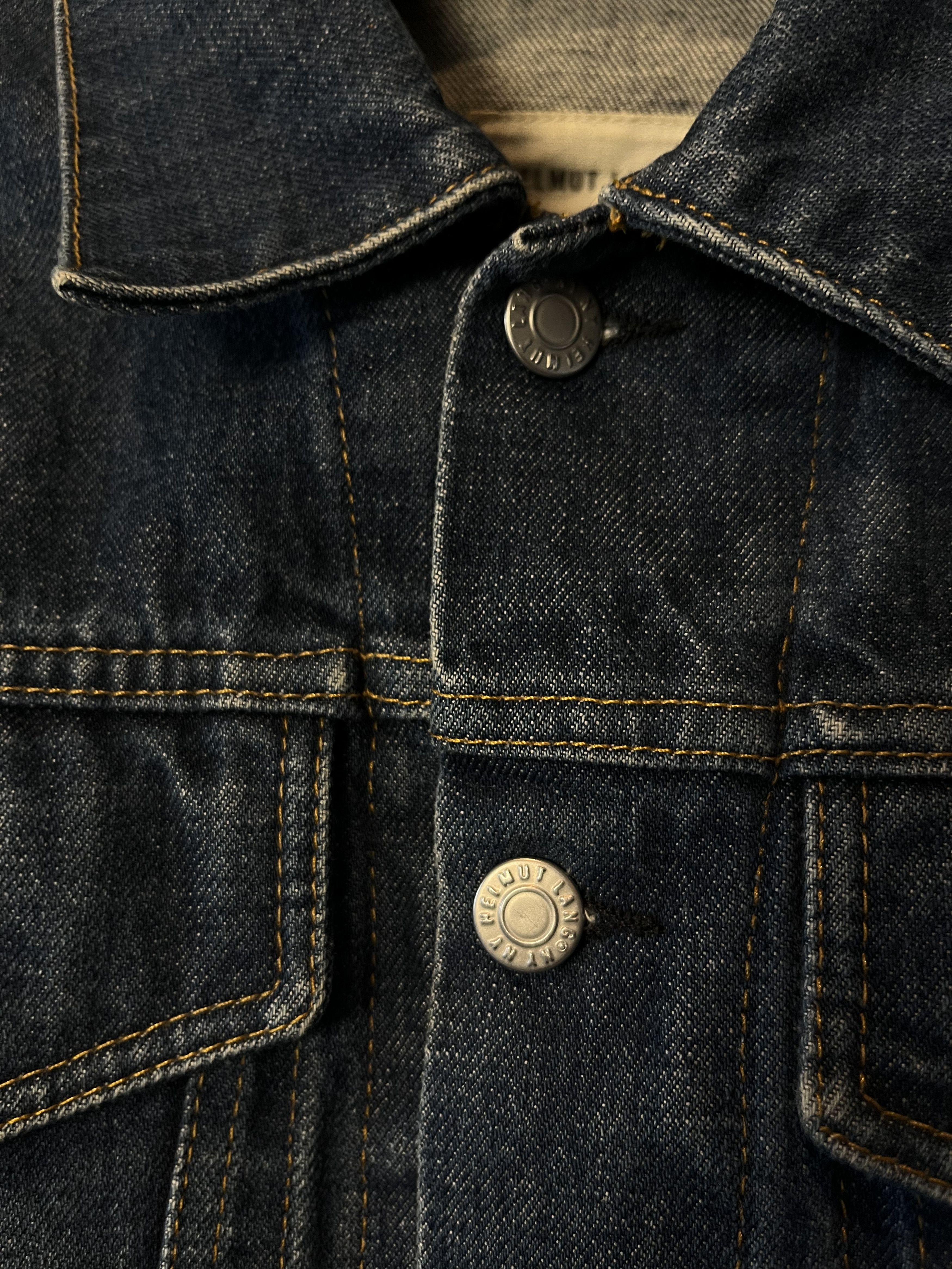 Helmut Lang × Vintage Vintage Helmut Lang Denim Trucker Jacket Made In Italy Size US S / EU 44-46 / 1 - 5 Thumbnail