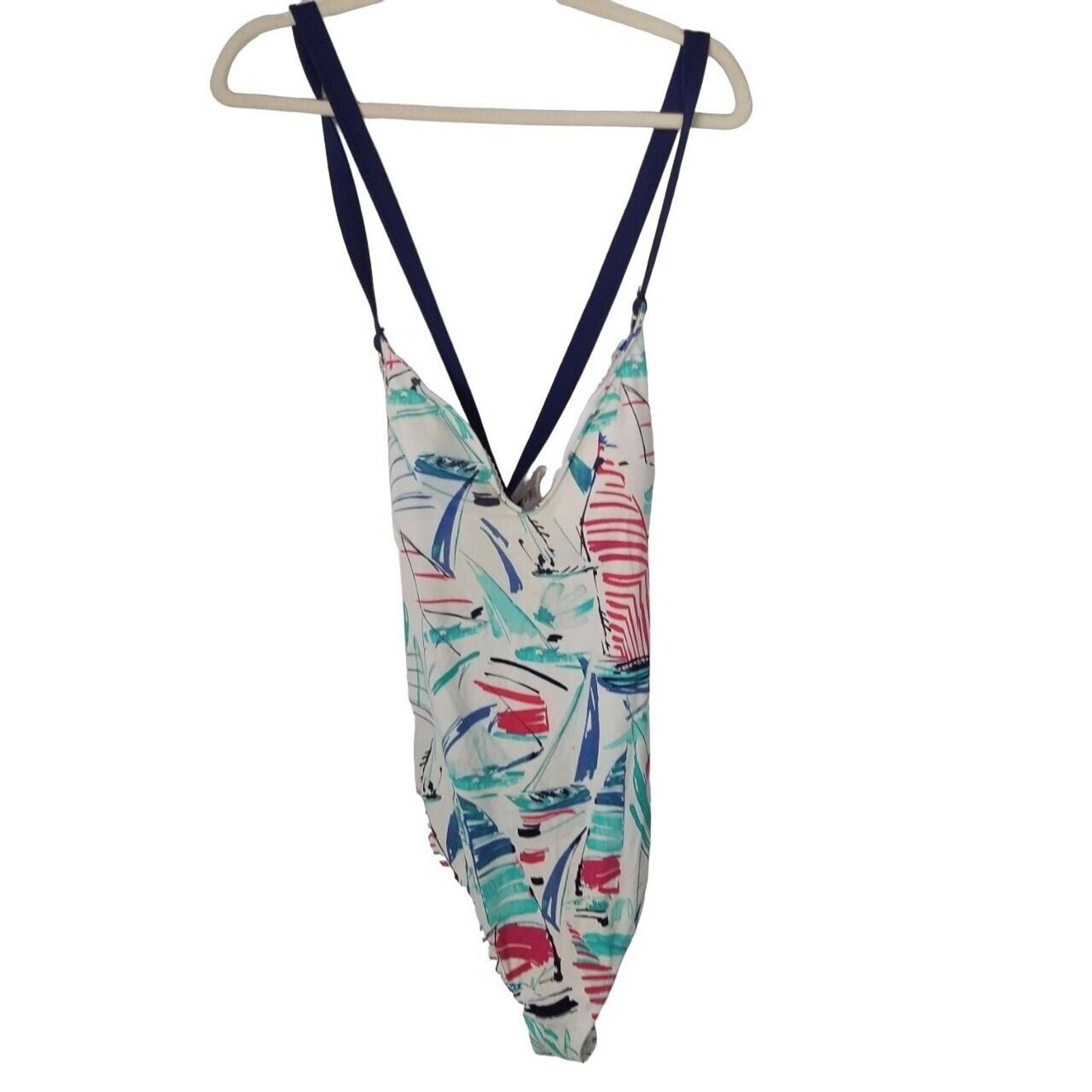 Lauren Ralph Lauren Lauren Ralph Lauren Womens Sailboat Print Bathing Suit Sz 16 Size ONE SIZE - 2 Thumbnail