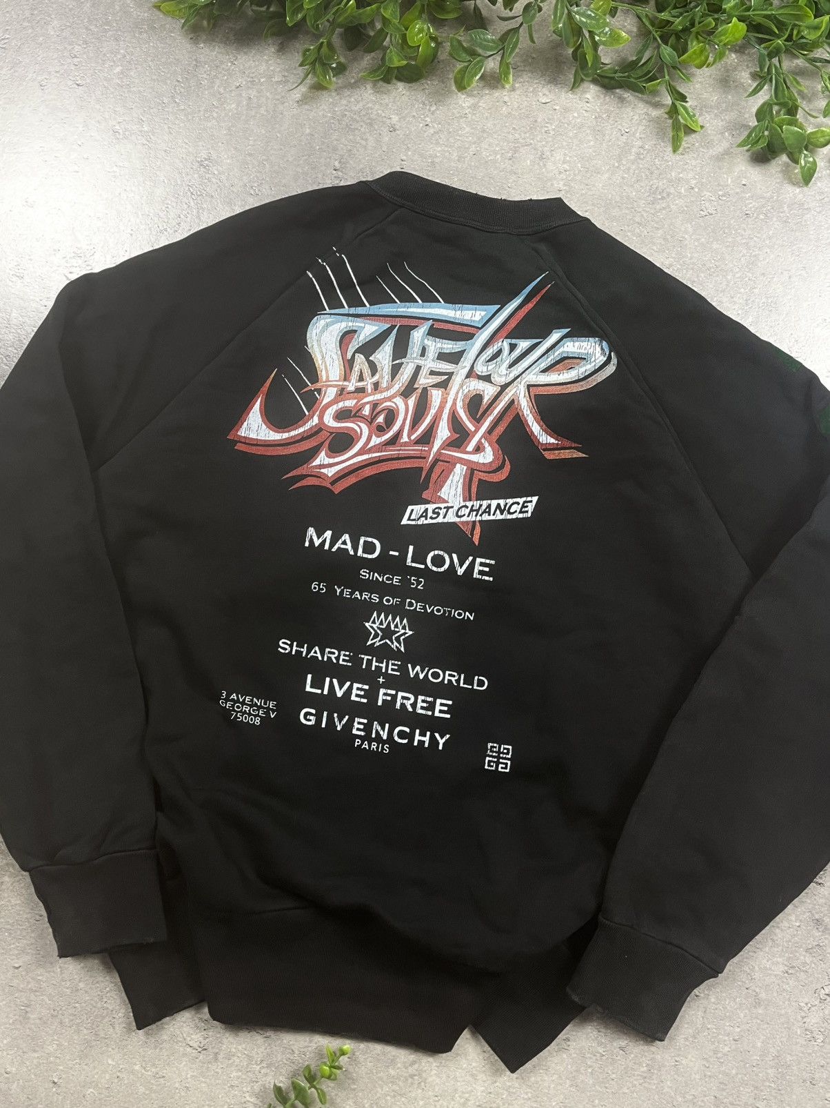 Givenchy Givenchy Save Your Souls Black Graphic Sweatshirt Mens M Size US M / EU 48-50 / 2 - 6 Thumbnail