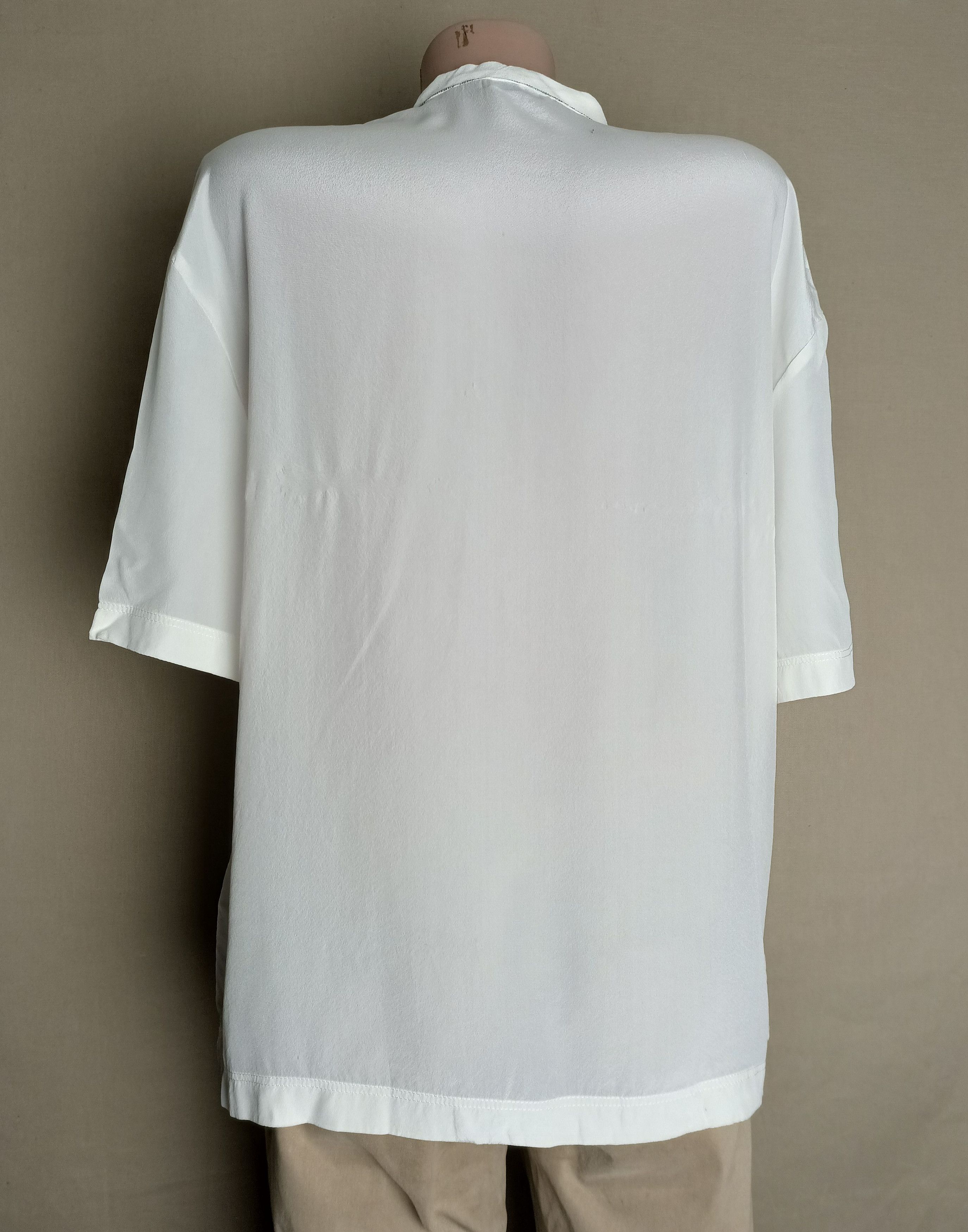 Brunello Cucinelli Brunello Cucinelli Silk White Shirt Blouse Size S Size S / US 4 / IT 40 - 3 Thumbnail