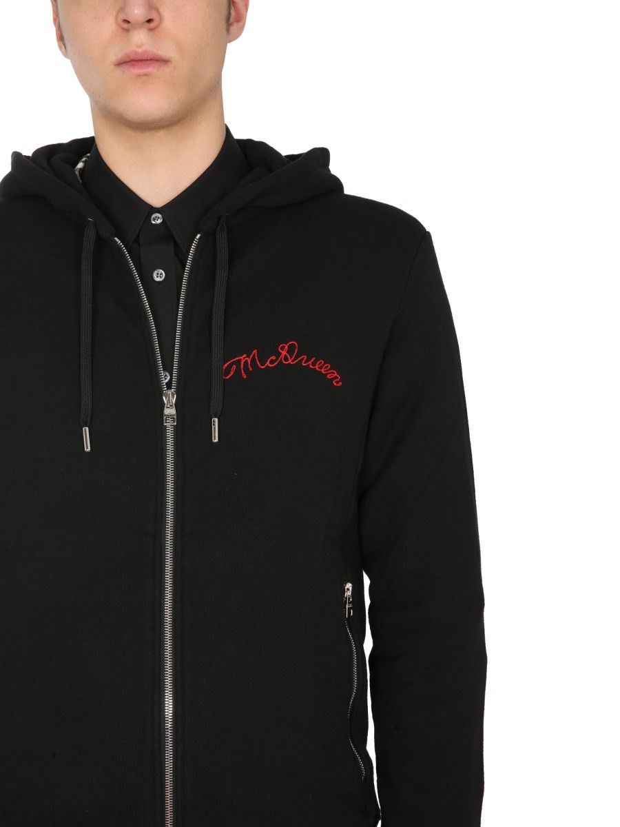 Alexander McQueen o1y1024 Hooded Sweatshirt In Black Size US S / EU 44-46 / 1 - 4 Thumbnail