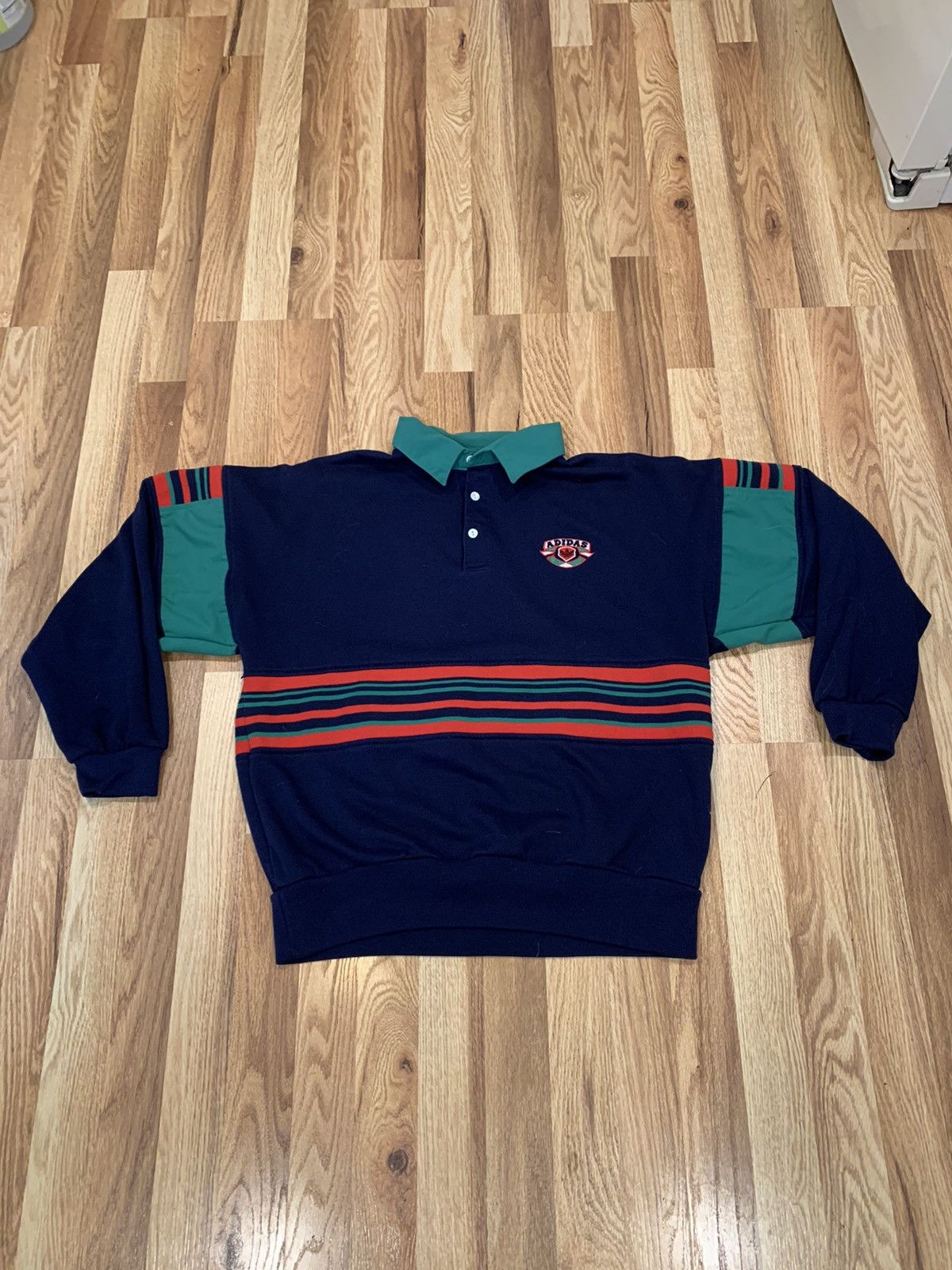 Adidas × Vintage 80s Adidas Rugby Polo Size US M / EU 48-50 / 2 - 1 Thumbnail