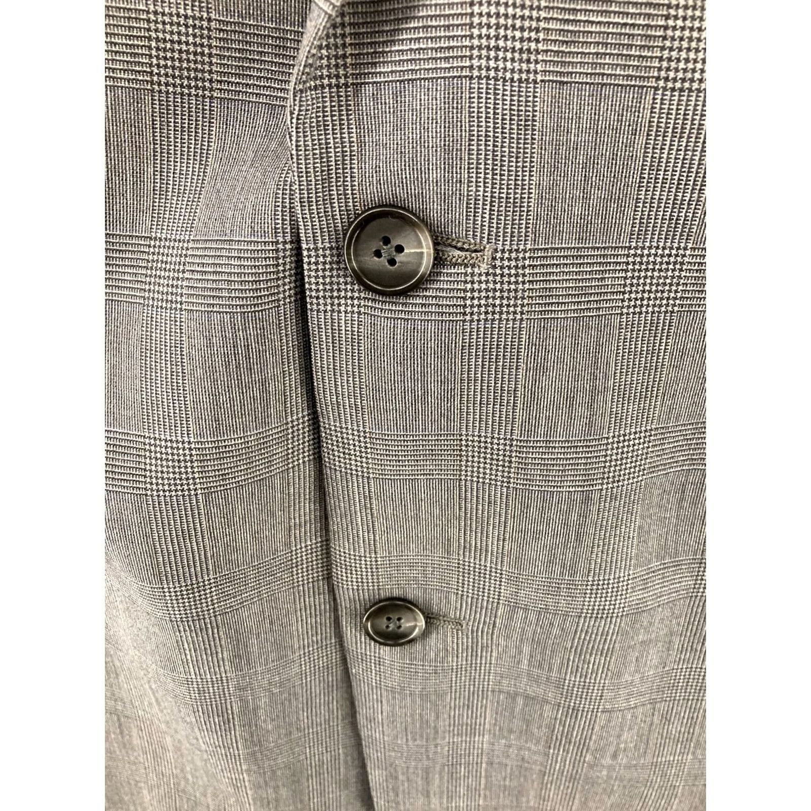 Hart Schaffner Marx Hart Schaffner Marx Jacket Mens Houndstooth Sport Coat Size 42 Gray Wool Plaid Size US XS / EU 42 / 0 - 7 Thumbnail