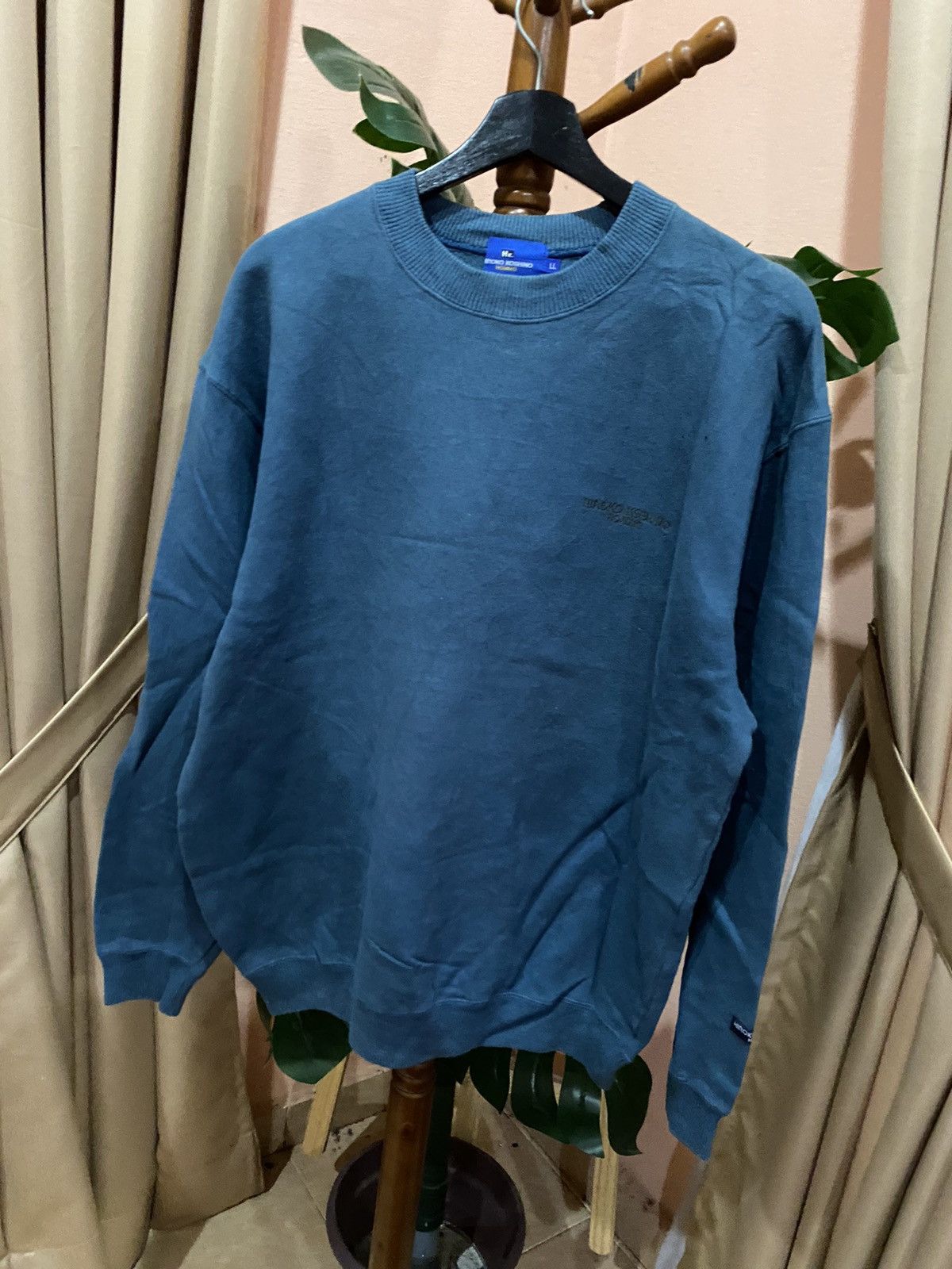 Hiroko Koshino Homme Hiroko Koshino Homme Sweatshirt - Teal Blue, Made in Japan Size US XL / EU 56 / 4 - 3 Thumbnail