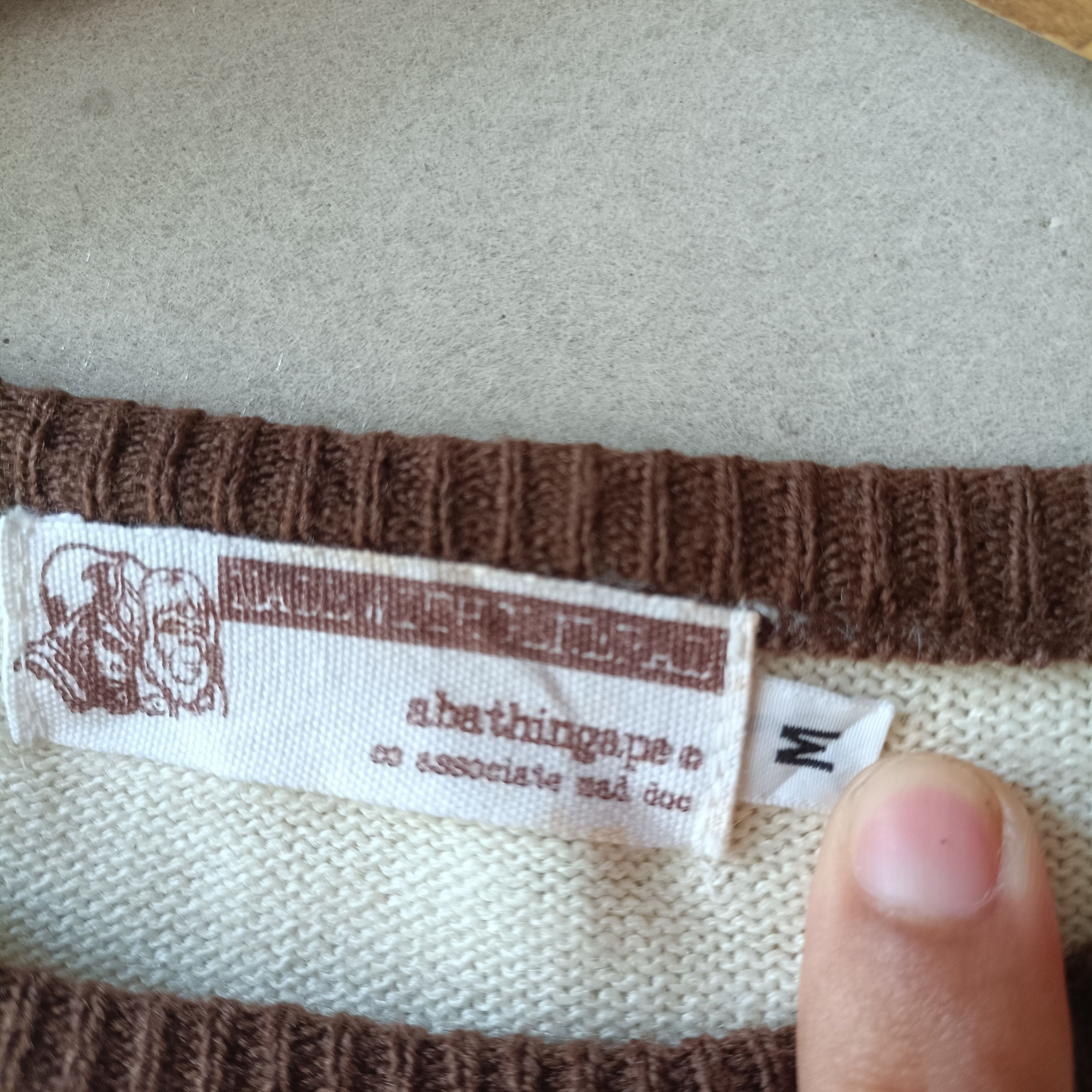 Bape OG bape general nigo era stripe knitwear ls brown Size US M / EU 48-50 / 2 - 5 Thumbnail