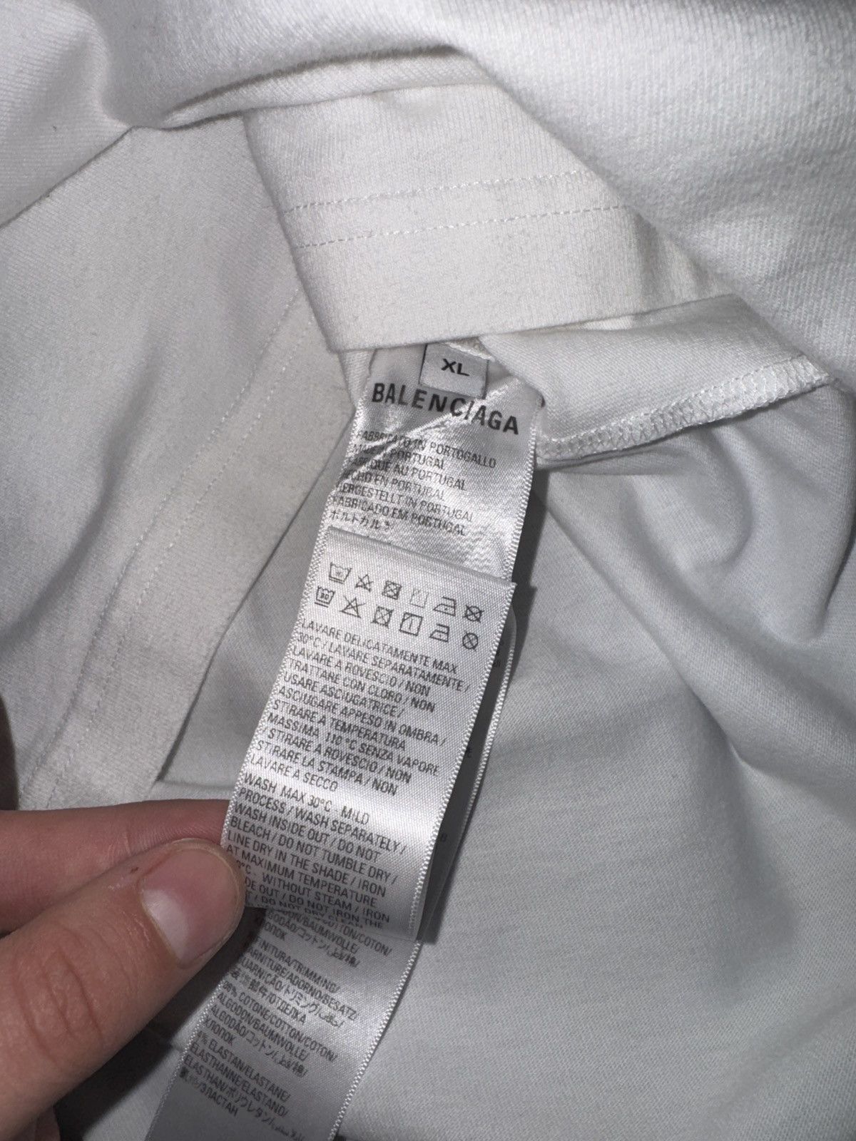 Balenciaga Balenciaga white/blue WFP short sleeve tee Size US XL / EU 56 / 4 - 6 Thumbnail