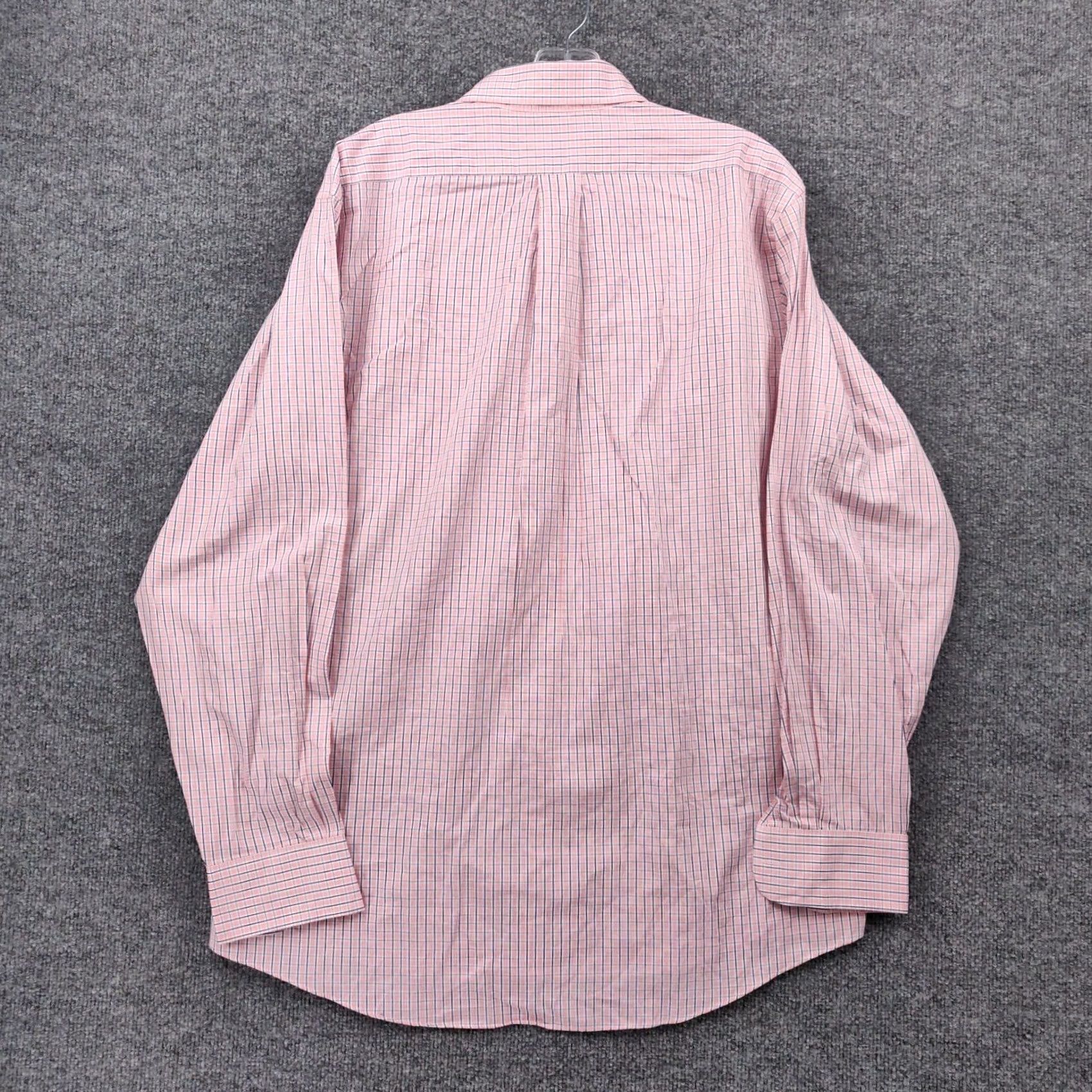 Chaps Chaps Dress Shirt Mens 16 Red Plaid Button-Down Wrinkle Resistant Stretch Collar Size 42R - 2 Thumbnail