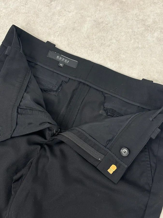 Gucci SS2006 Gucci Black Cotton Classy Pants by Frida Giannini Size 29" - 10 Thumbnail
