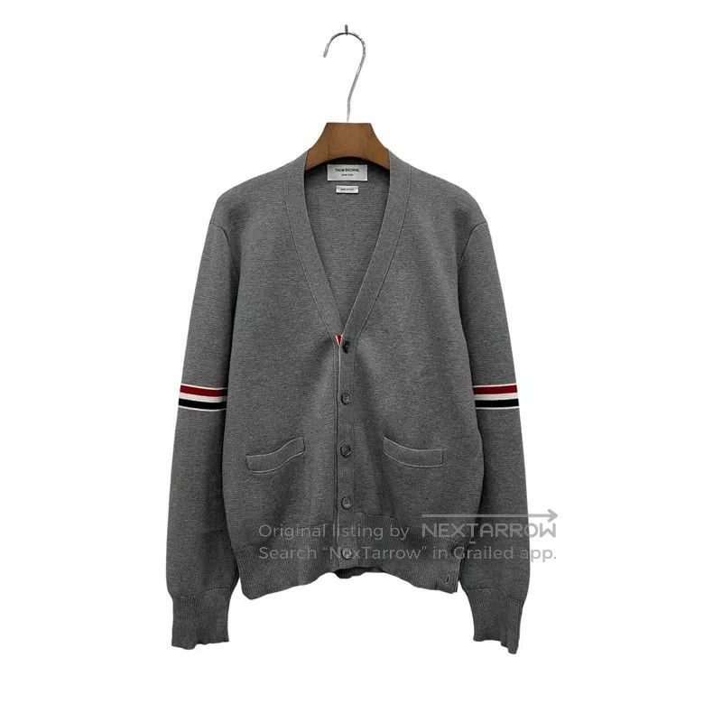 Thom Browne Thom Browne Grey Knit Open-Cardigan Size US S / EU 44-46 / 1 - 2 Thumbnail