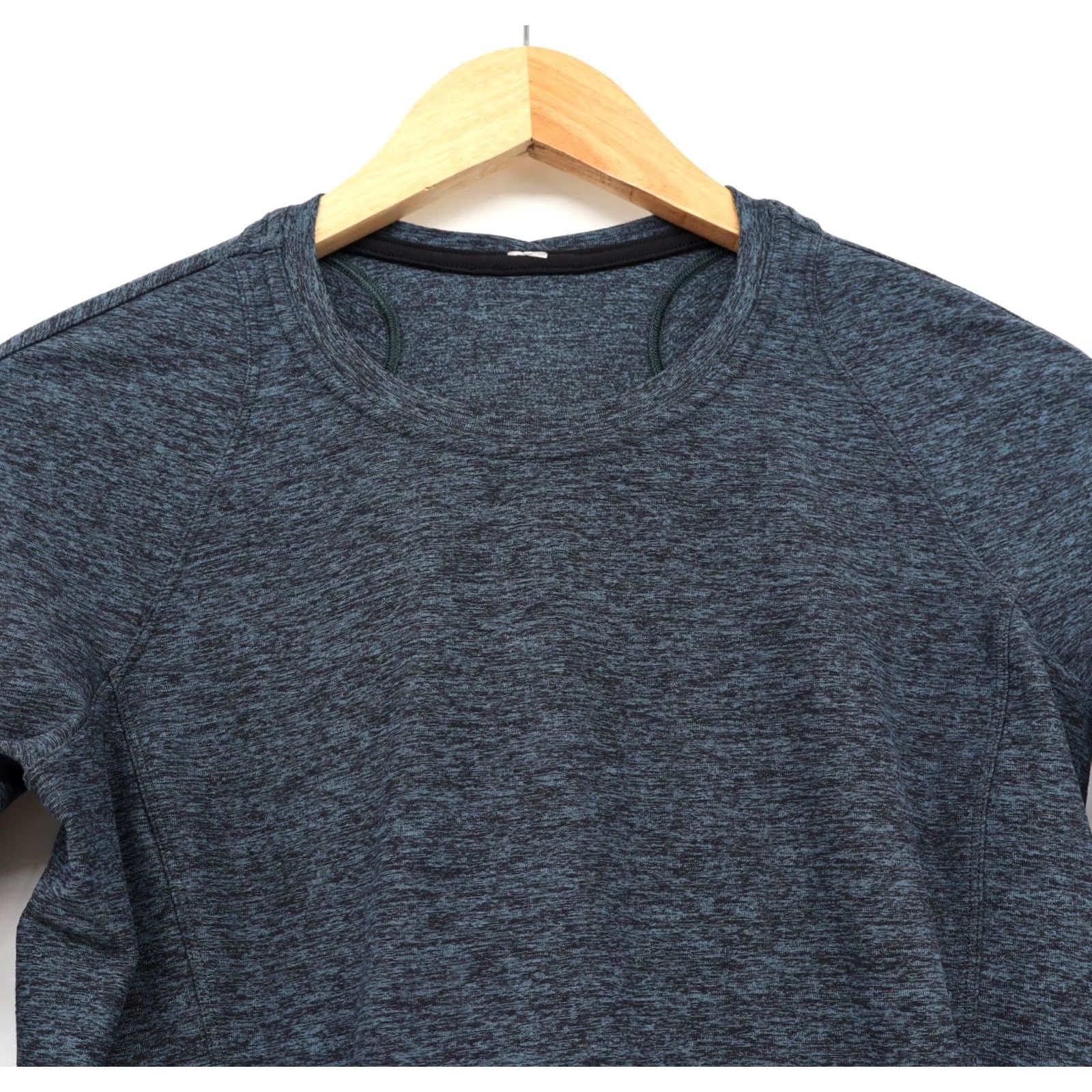 Lululemon Lululemon Women's Runderful Long Sleeve Heathered Petrol Blue Black Sz 8 Size M / US 6-8 / IT 42-44 - 3 Thumbnail