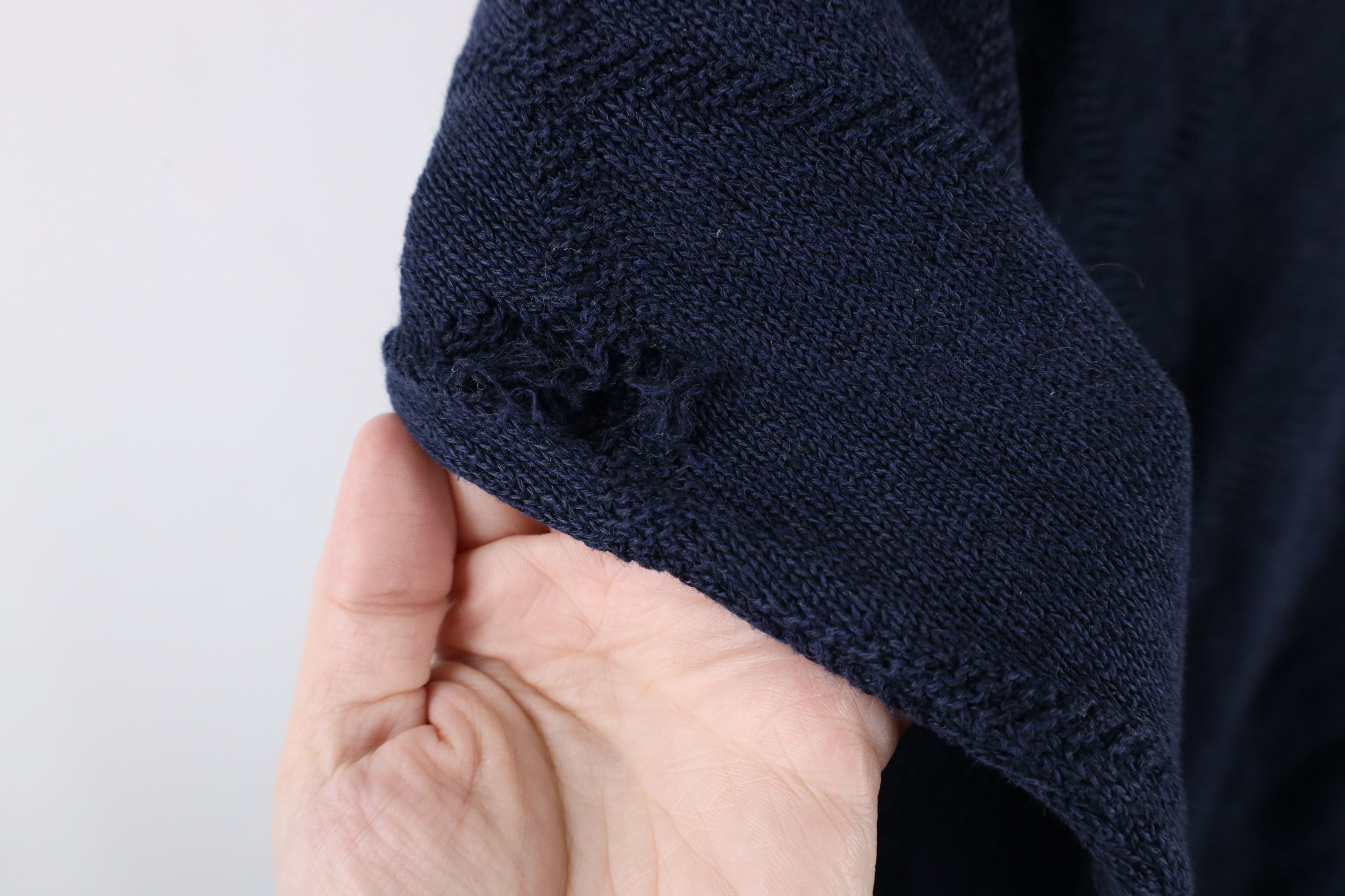 Vintage Vintage 90s Streetwear Linen Silk Blend Knit Sweater Blue Size US M / EU 48-50 / 2 - 6 Thumbnail