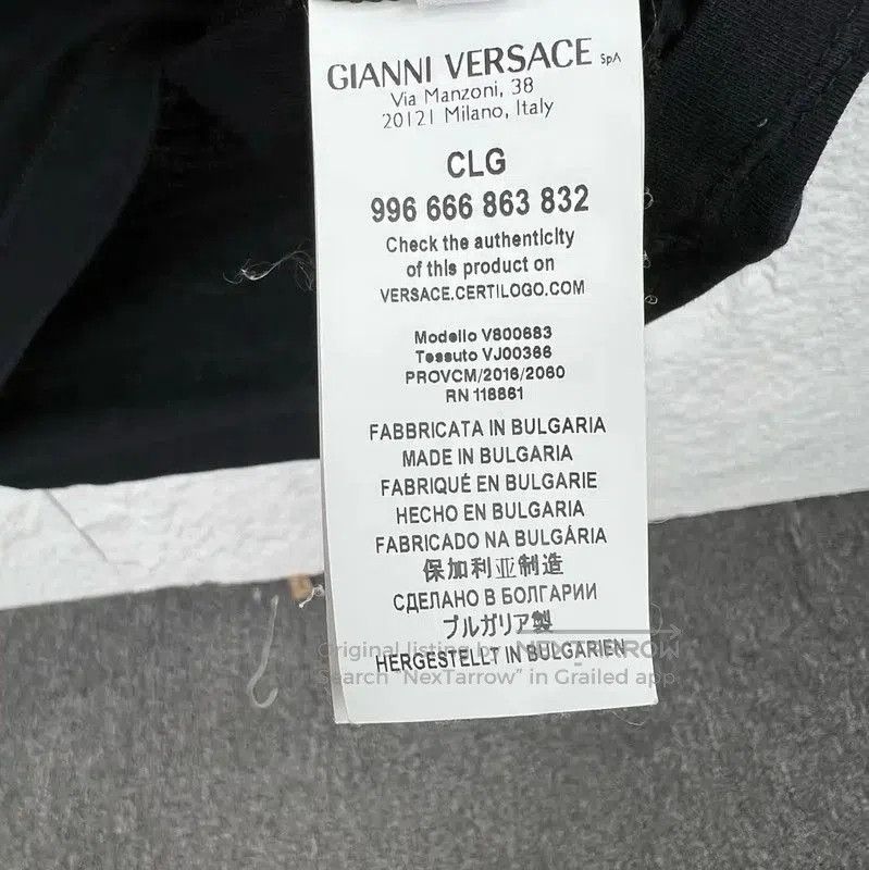 Versace Versace Men's Black Cotton T-Shirt . Size US S / EU 44-46 / 1 - 5 Thumbnail