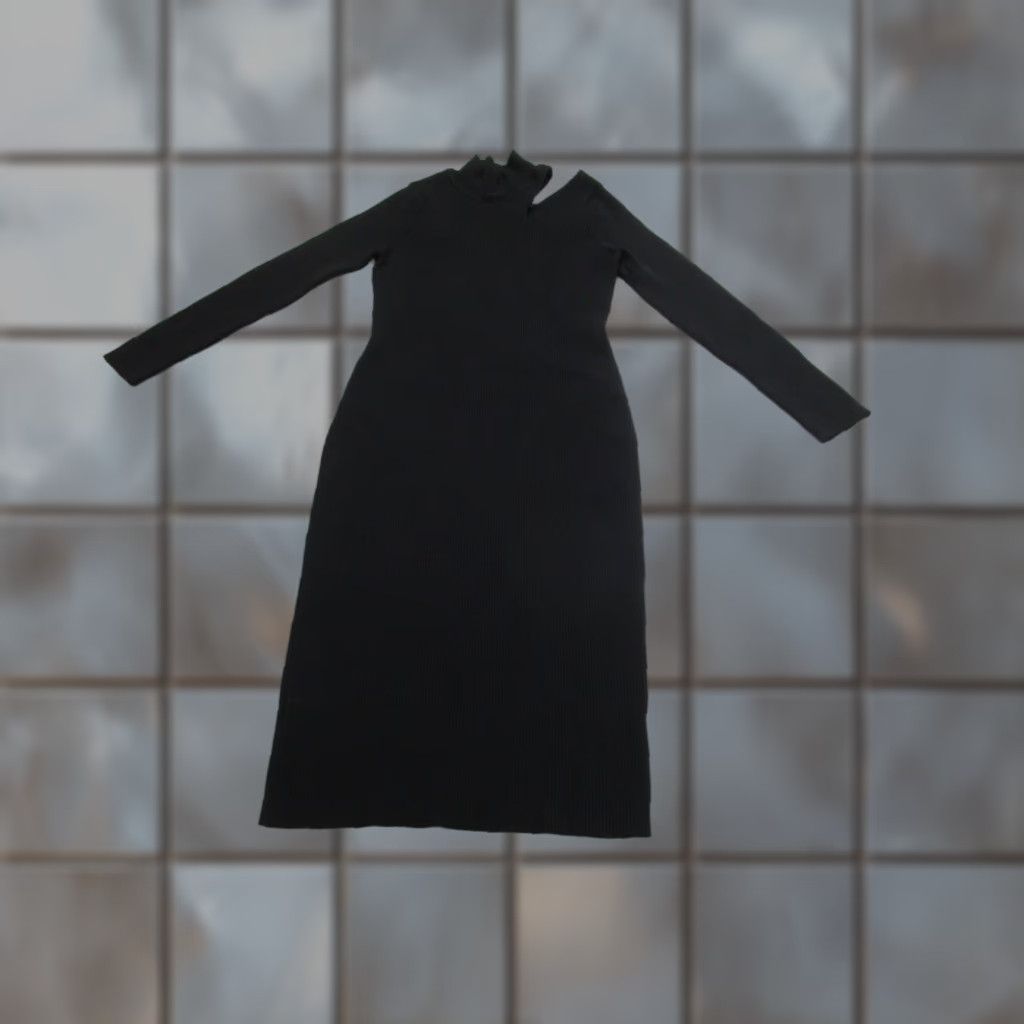 ASTR The Label ASTR The Label Dress Womens Medium Black Cutout Turtleneck Sweater Bodycon Knit Size M / US 6-8 / IT 42-44 - 1 Thumbnail