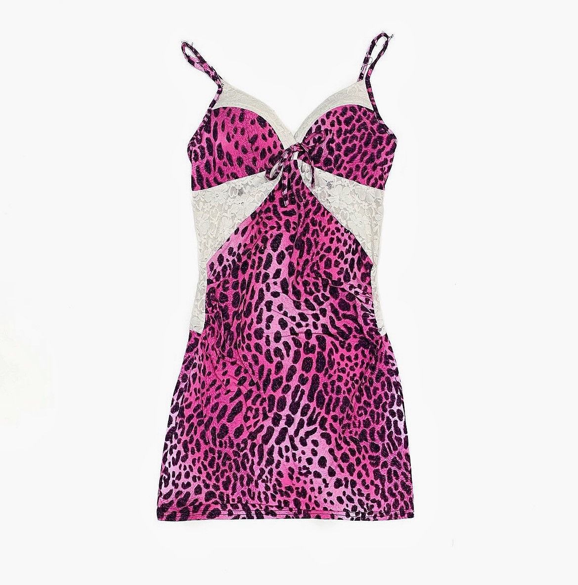 Japanese Brand Pink leopard backless y2k dress 💗💃🏻🎀 Size S / US 4 / IT 40 - 1 Thumbnail