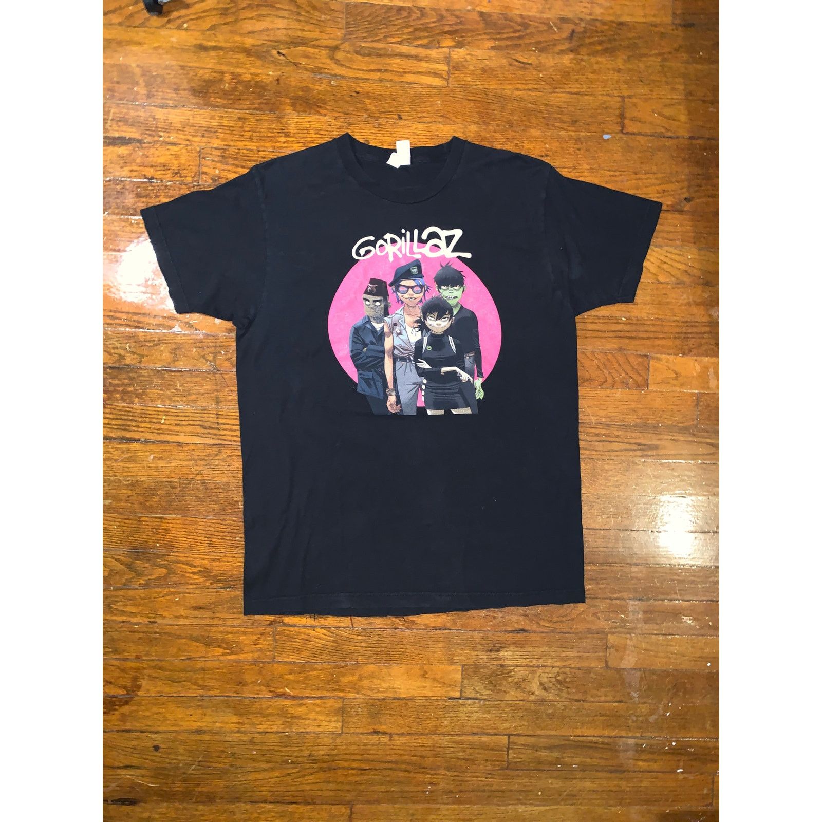 Band Tees Gorillaz Band T Shirt Large Black Y2K Anime Tultex Mexico Size US L / EU 52-54 / 3 - 2 Thumbnail
