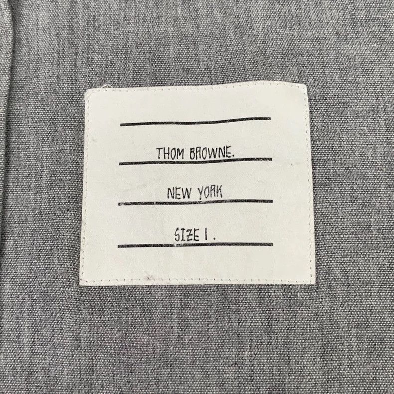 Thom Browne Thom Browne Gray classic four-bar cotton lapel single-breas Size US S / EU 44-46 / 1 - 5 Thumbnail