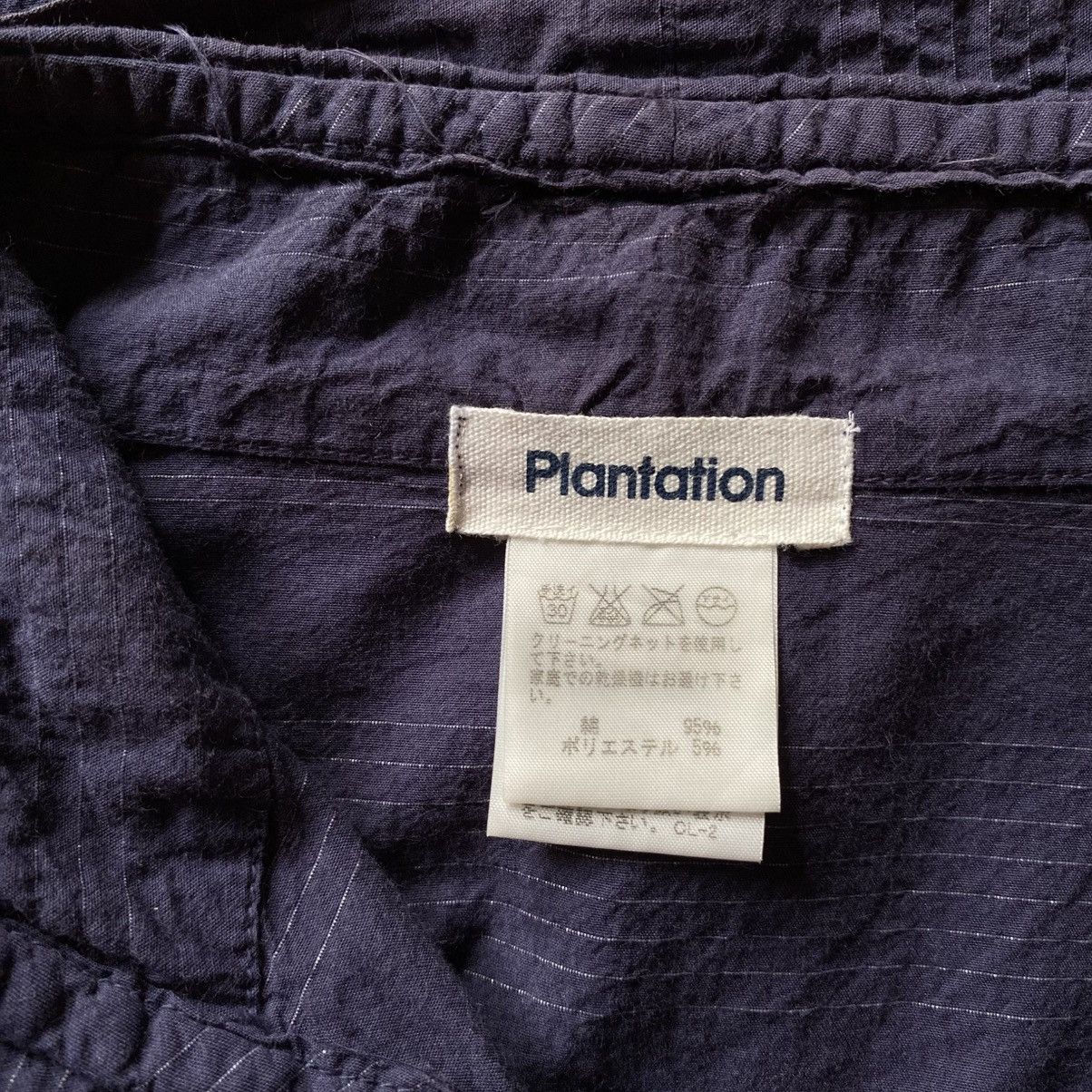 Issey Miyake Plantation Navy Textured Stand Collar Shirt Size M / US 6-8 / IT 42-44 - 15 Thumbnail