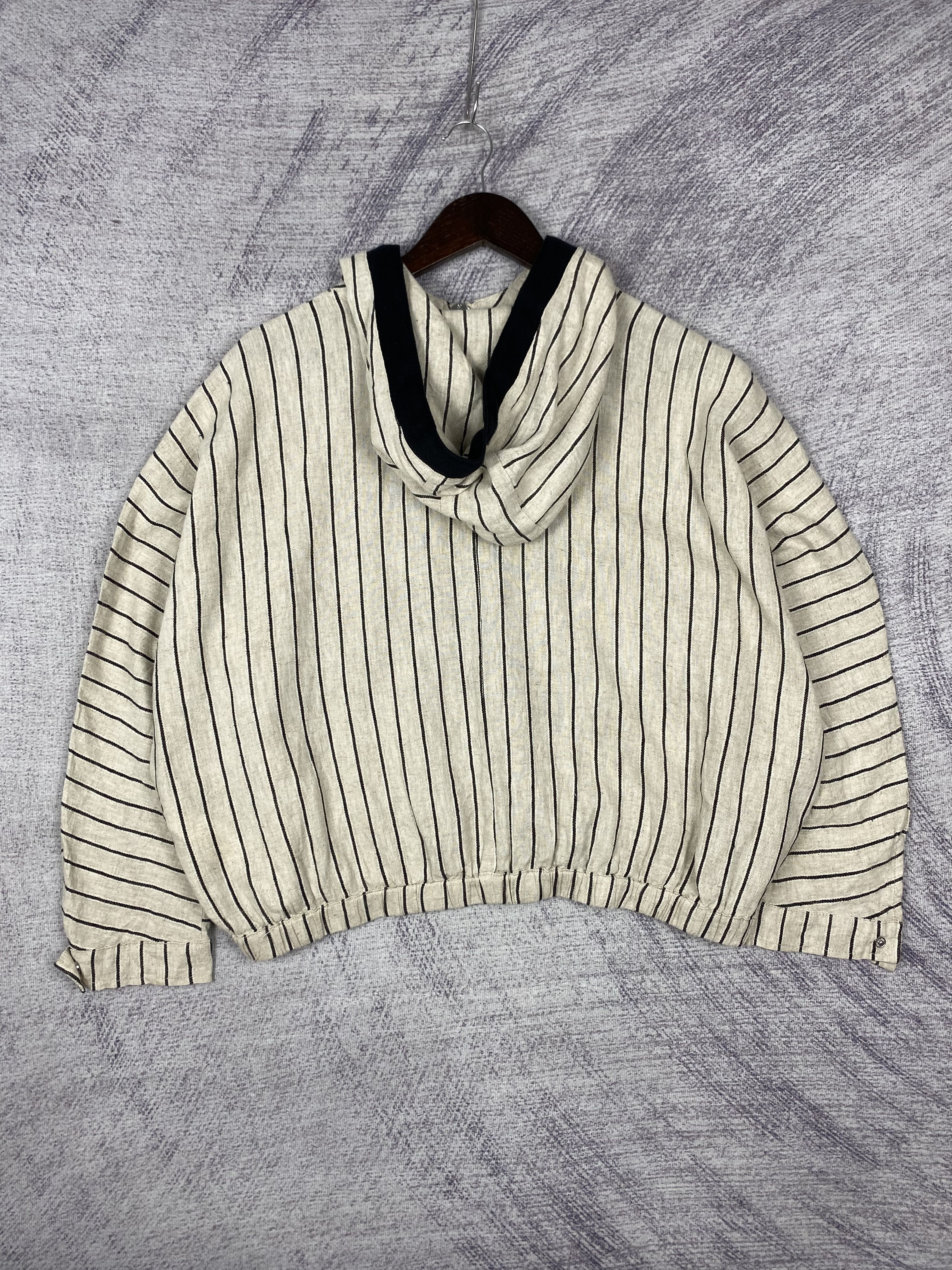 Vintage Vintage Zara Hoodie Striped Zip Up Light Jacket Size S / US 4 / IT 40 - 5 Thumbnail