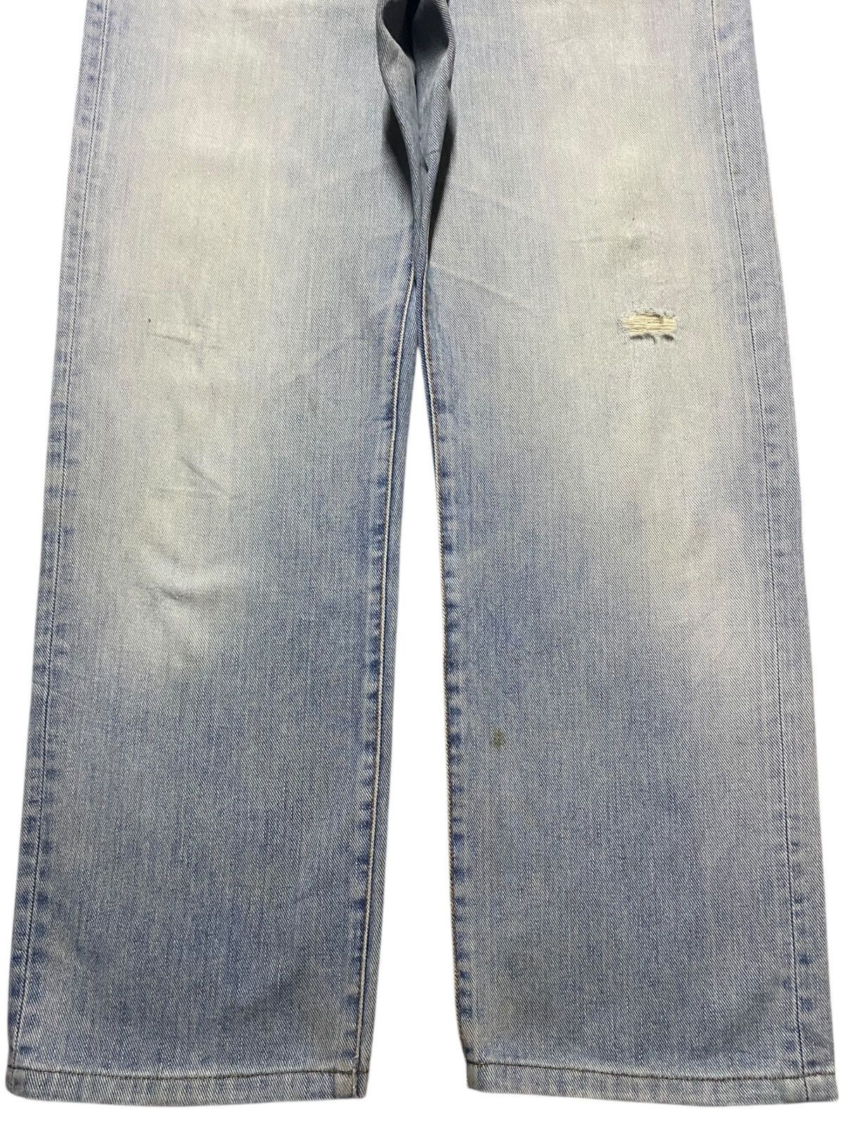 Japanese Brand Vtg Bobson Chessking Light Fade Wash Distressed Loose Jeans Size US 33 - 5 Thumbnail