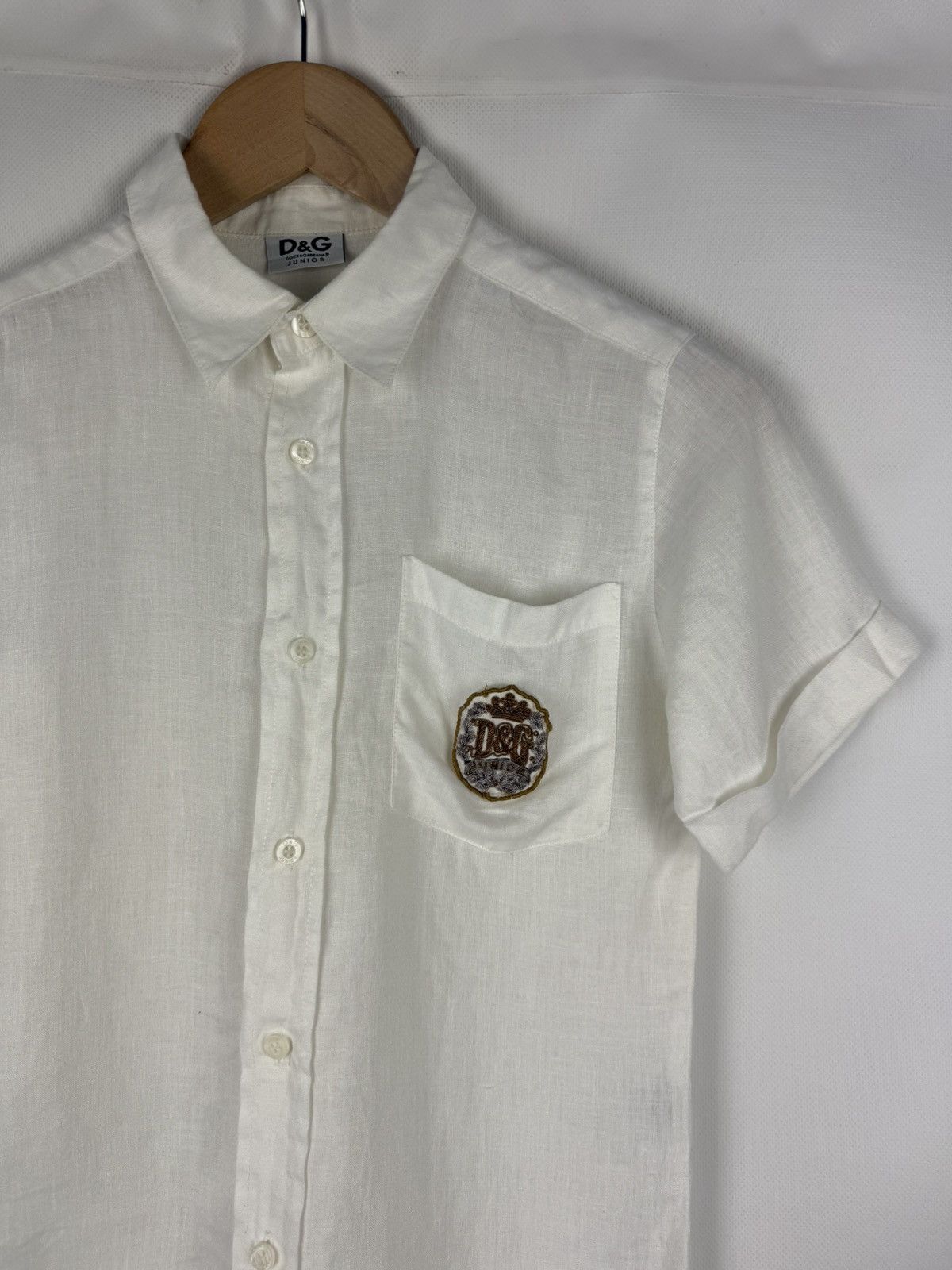 Dolce & Gabbana Dolce & Gabbana Junior Short Sleeve Linen Button Up Shirt Size US XXS / EU 40 - 5 Thumbnail