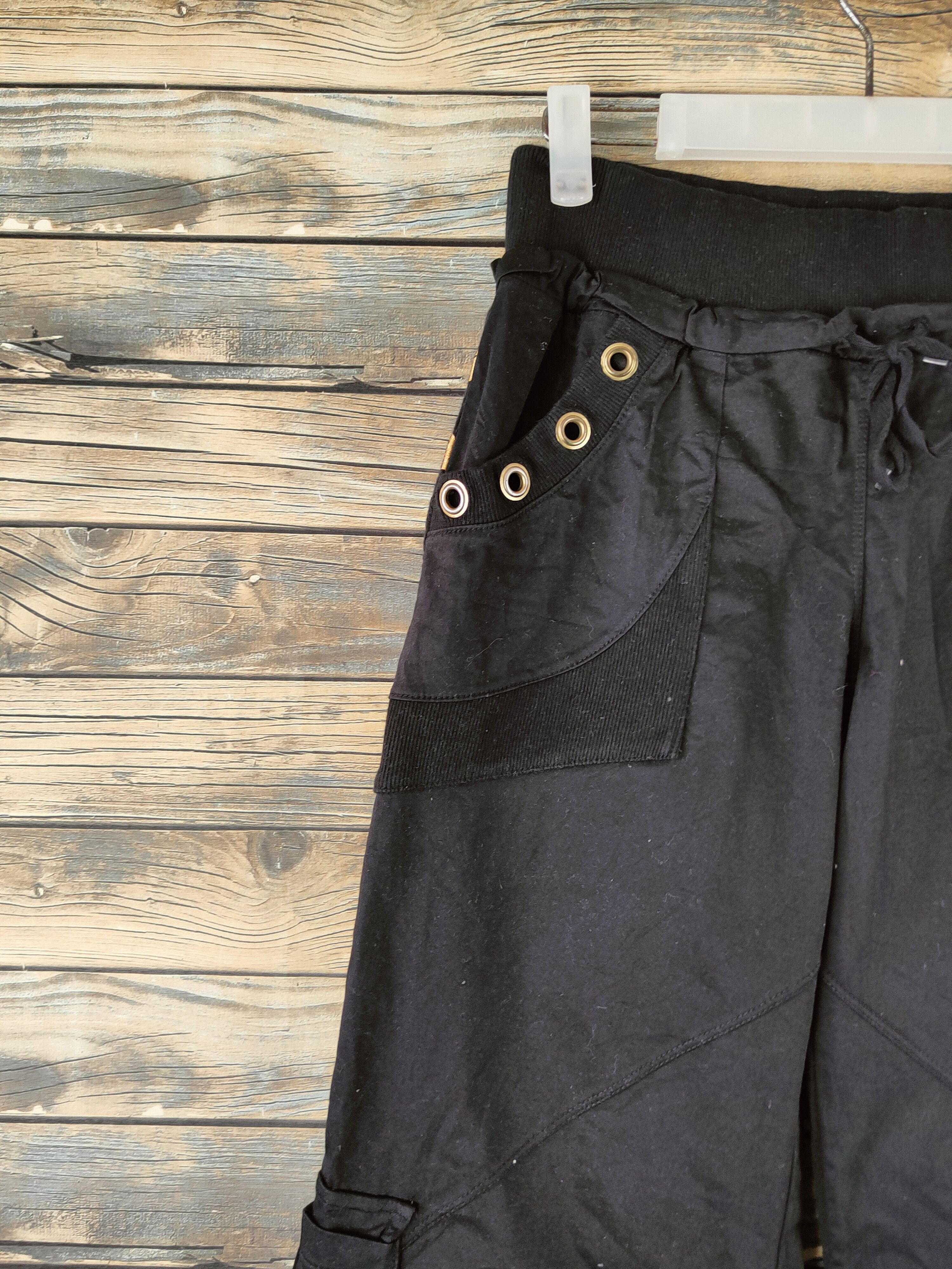Japanese Brand PUNK 🔥Issue of Dance Black Multipocket Cargo Pants Size 26" / US 2 / IT 38 - 4 Thumbnail