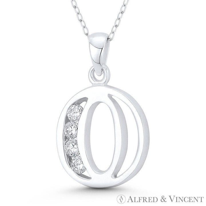 Other Initial Letter "O" CZ Crystal Charm Pendant Size ONE SIZE - 1 Preview
