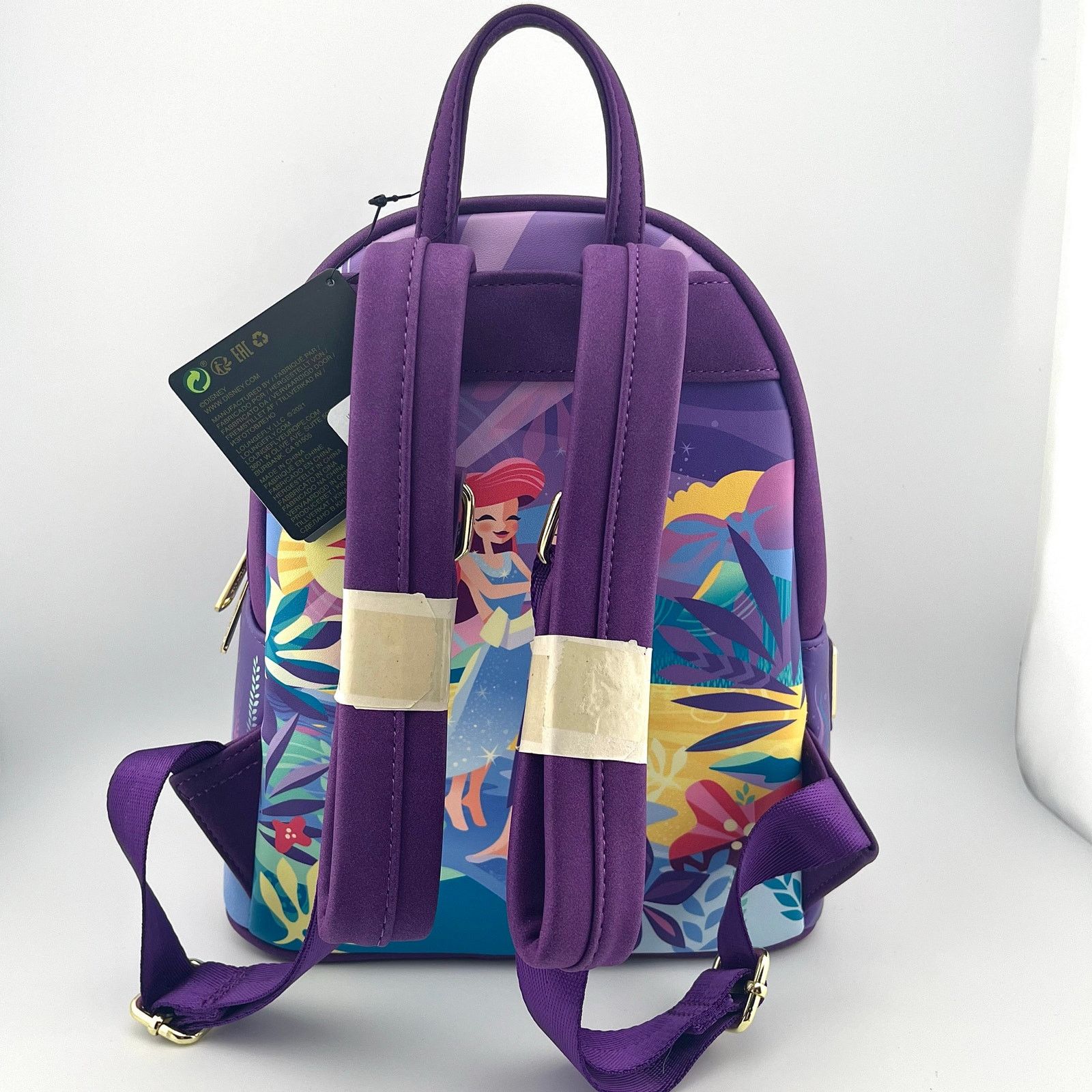 Disney LOUNGEFLY NWT Disney Backpack, Mickey Ears, Little Mermaid Size ONE SIZE - 9 Thumbnail