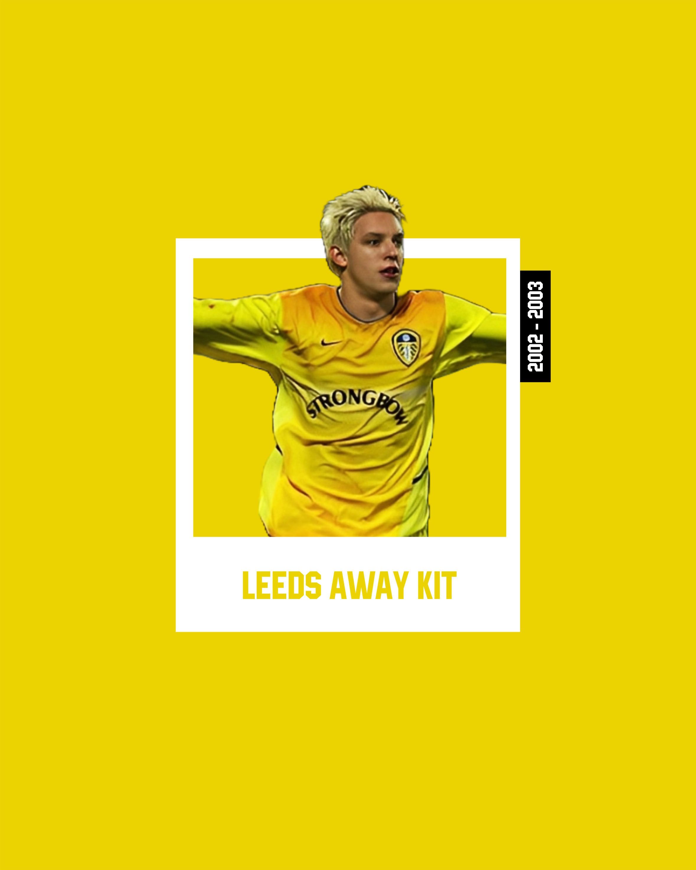 Nike Leeds United Away Kit 2002 2003 Size US L / EU 52-54 / 3 - 8 Thumbnail