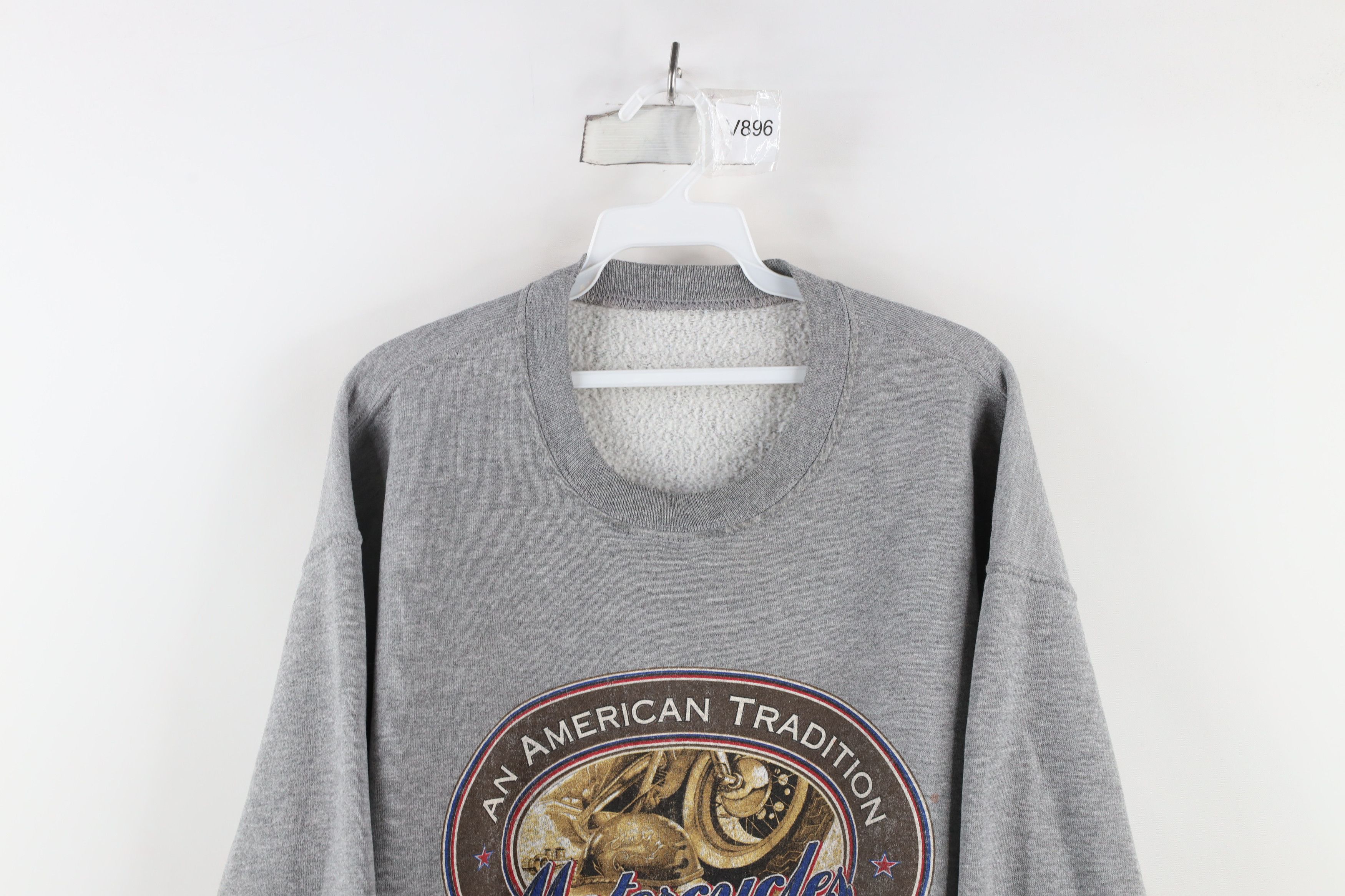Vintage Vintage 90s Out An American Tradition Motorcycles Sweatshirt Size US L / EU 52-54 / 3 - 2 Thumbnail
