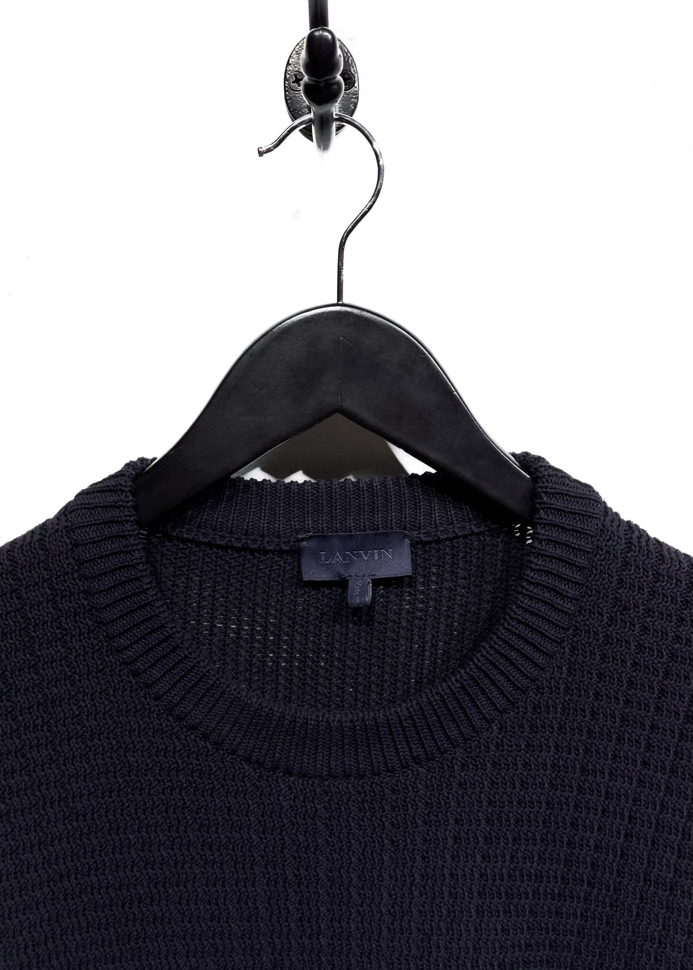 Lanvin Lanvin Navy Cotton Knit Sweater Size US L / EU 52-54 / 3 - 5 Thumbnail
