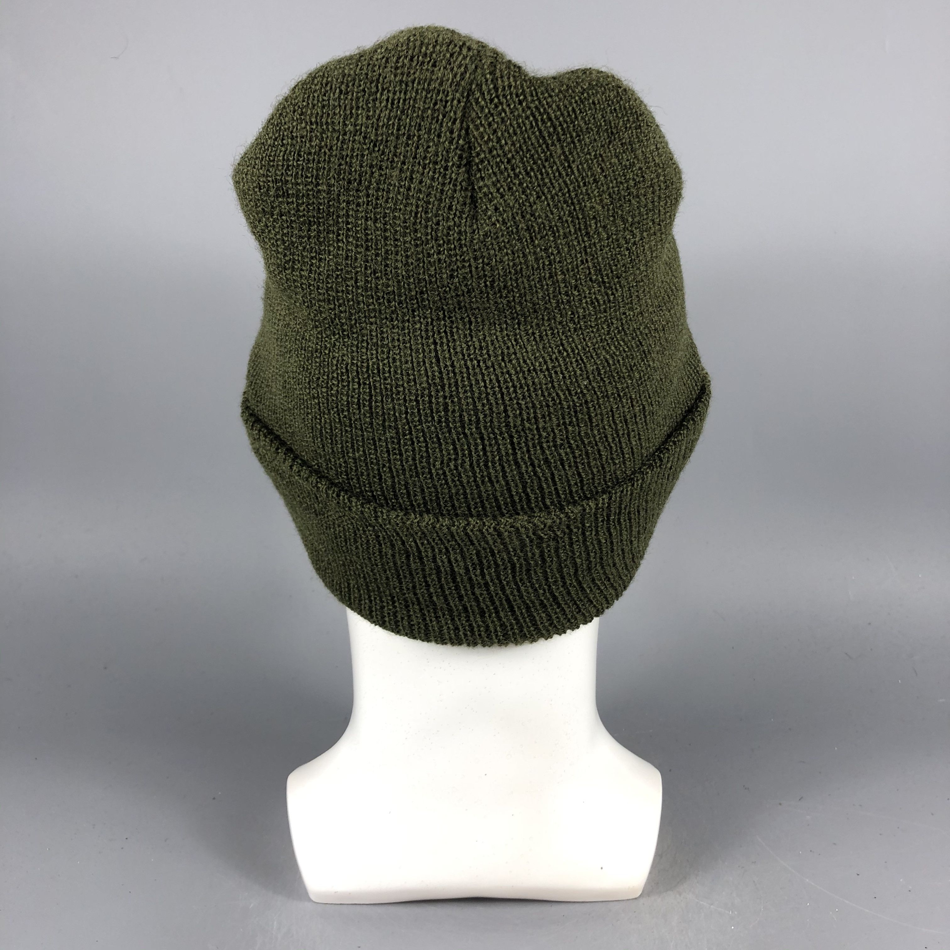 Vintage Green Army Made In USA Beanie Snow Hat Snow Cap -D1060 Size ONE SIZE - 3 Thumbnail