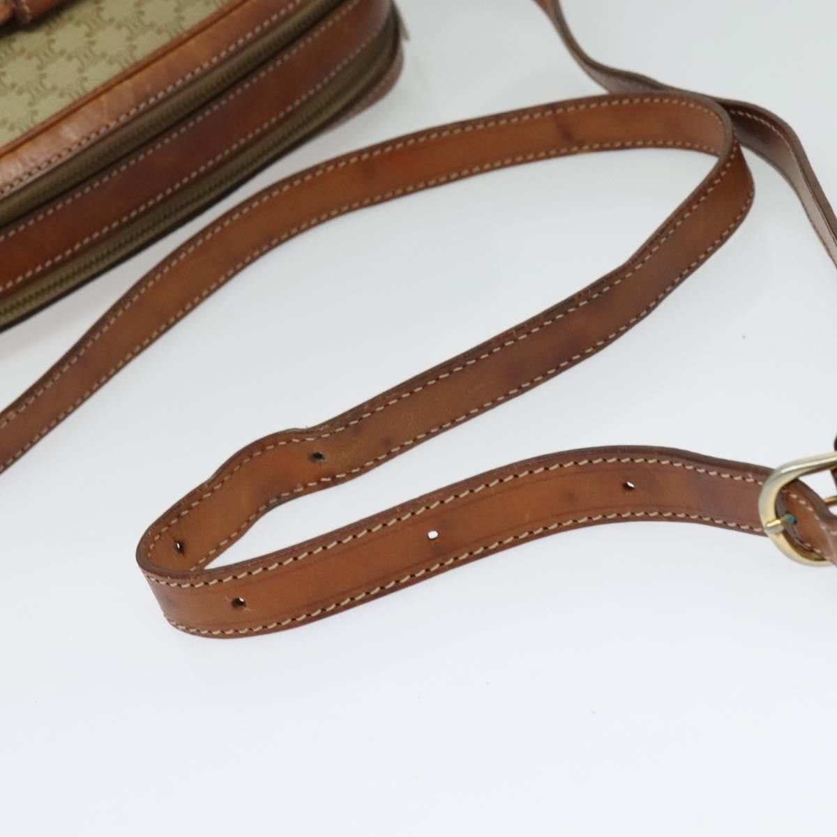 Celine CELINE Macadam Canvas Shoulder Bag Pvc Beige Gold Size ONE SIZE - 7 Thumbnail