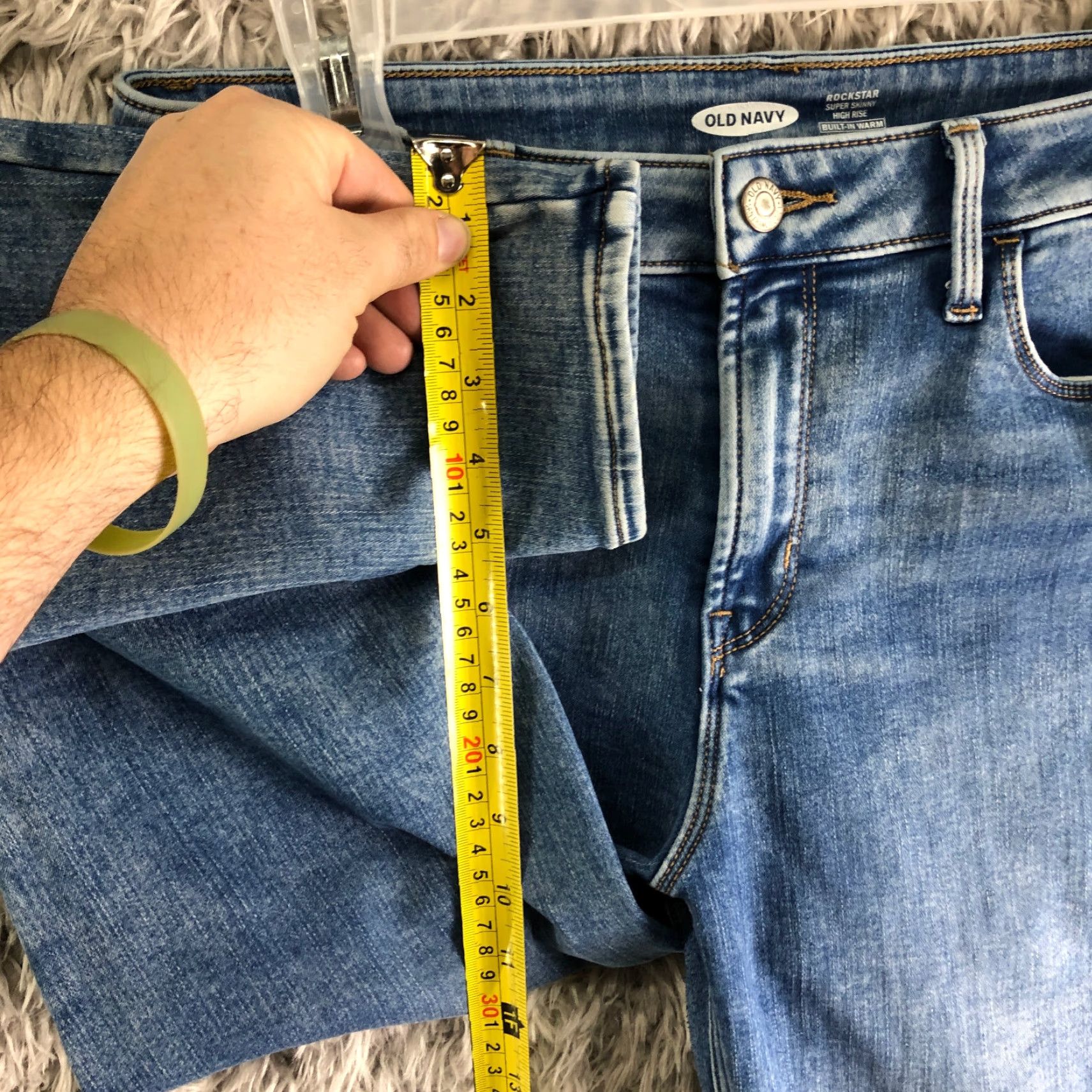 Old Navy Old Navy Rockstar Womens Jeans Size 10 High Rise Skinny Medium Wash Blue Denim Size 32" / US 10 / IT 46 - 4 Thumbnail