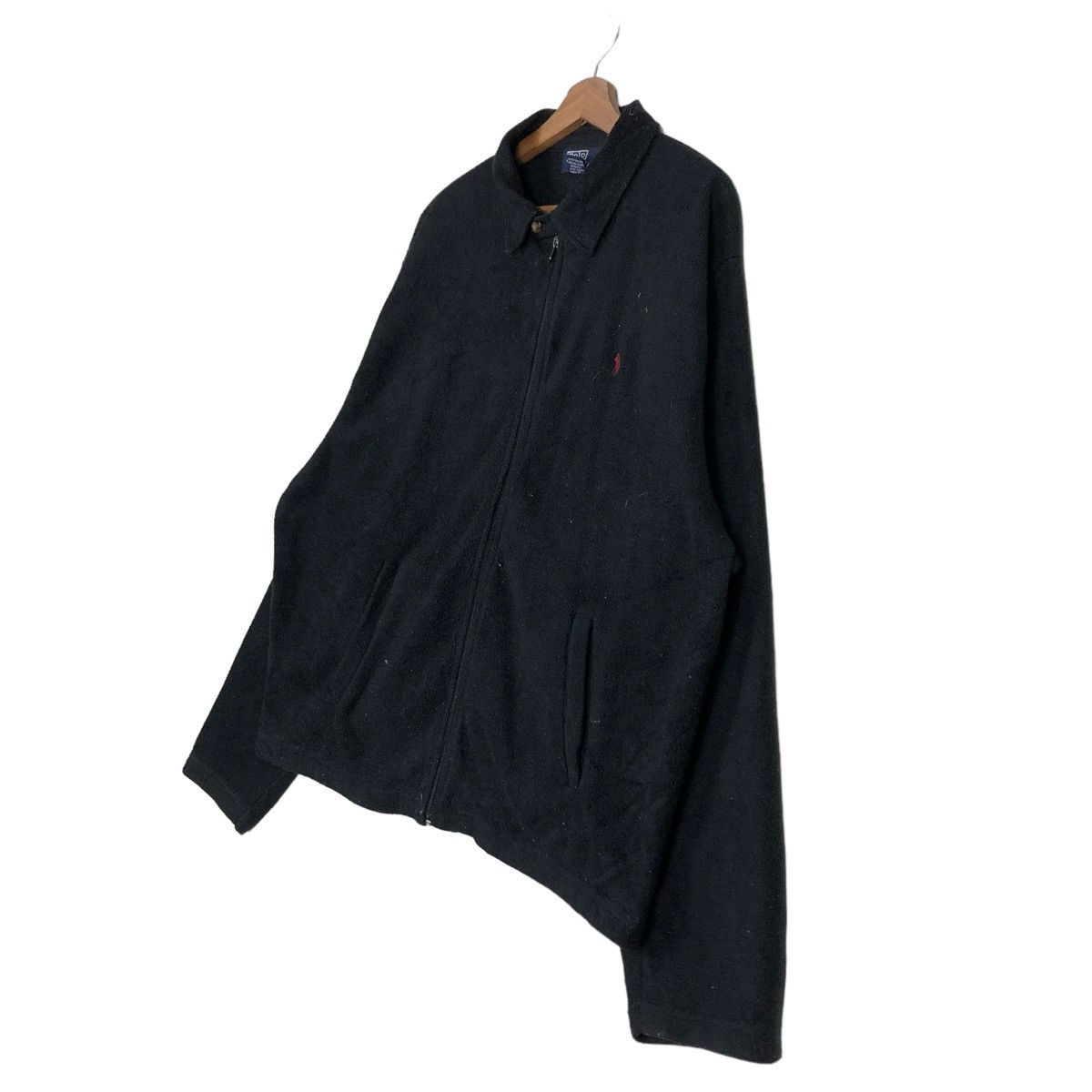 Polo Ralph Lauren 🔥BLACK VINTAGE FLEECE JACKET ZIPPER POLO RALPH LAUREN Size US L / EU 52-54 / 3 - 2 Thumbnail