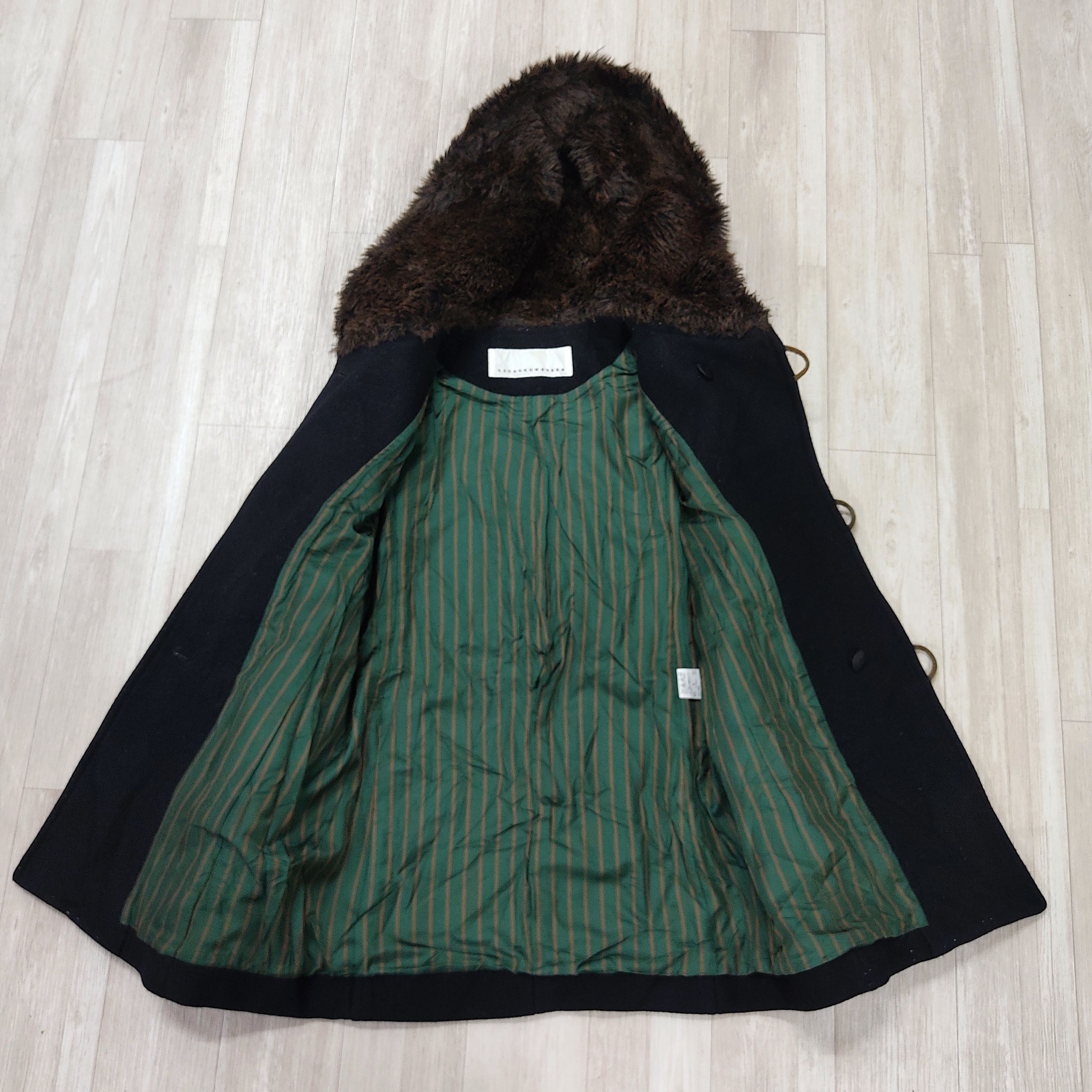 Beauty Beast SUNAO KUWAHARA Fur Hooded Wool Duffle Coat Size S / US 4 / IT 40 - 9 Thumbnail