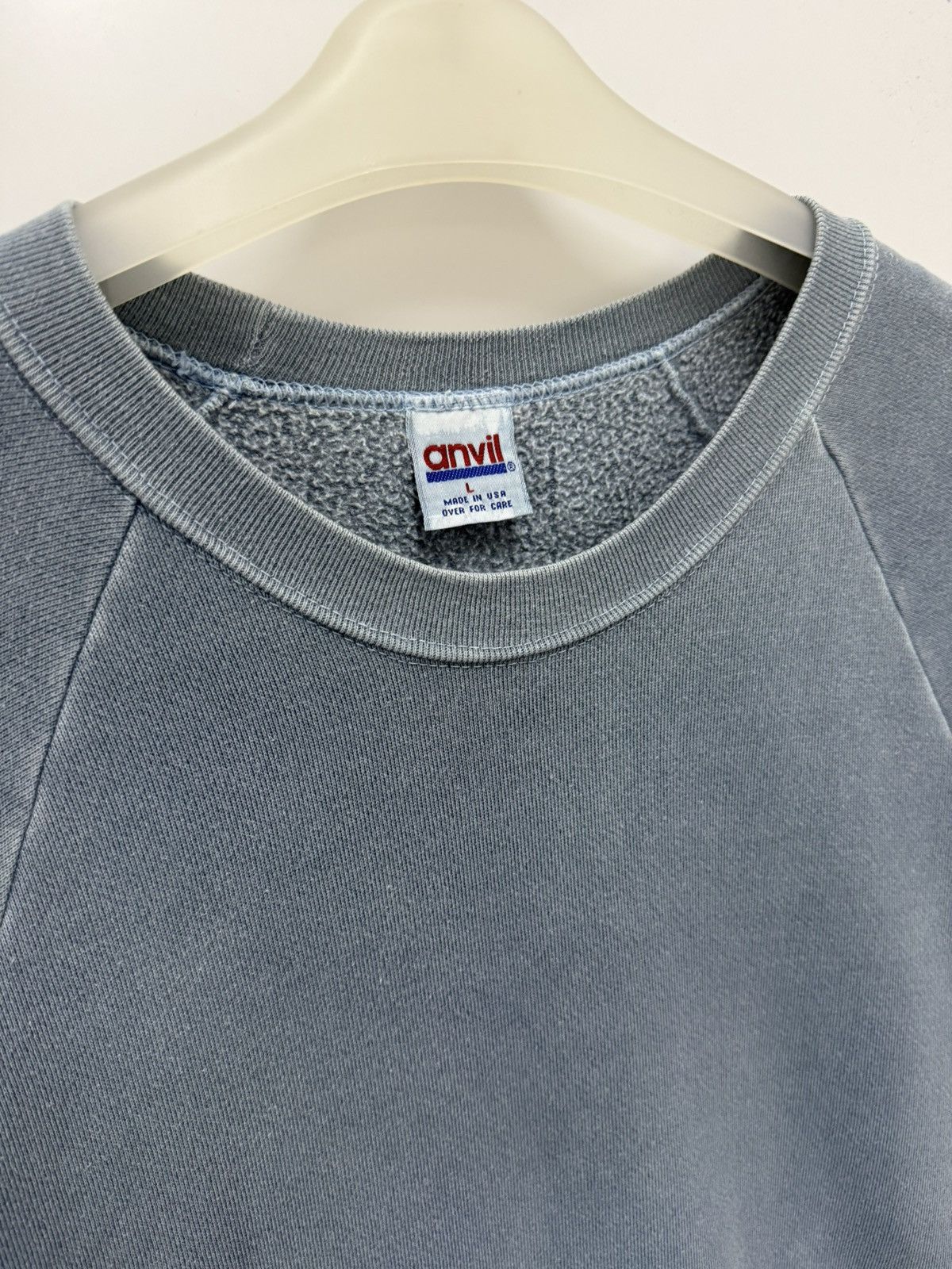 Anvil 🔥 90's Anvil Dyed Blue Plain Made in USA Plain Sweatshirt -L Size US M / EU 48-50 / 2 - 5 Thumbnail