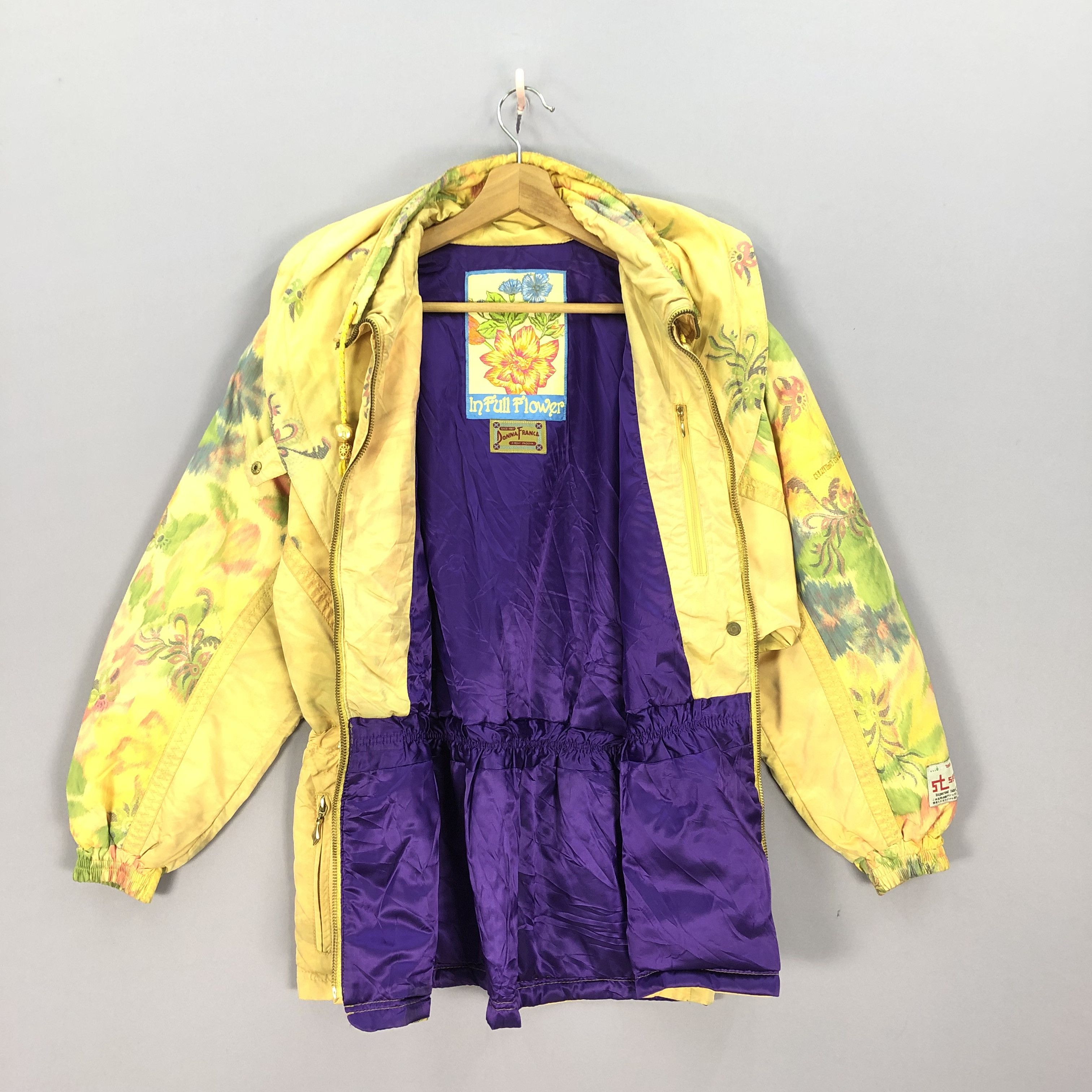 Japanese Brand × Vintage Vintage 90s In Full Flower Donna Franca Puffer Ski Jackets Size US L / EU 52-54 / 3 - 5 Thumbnail