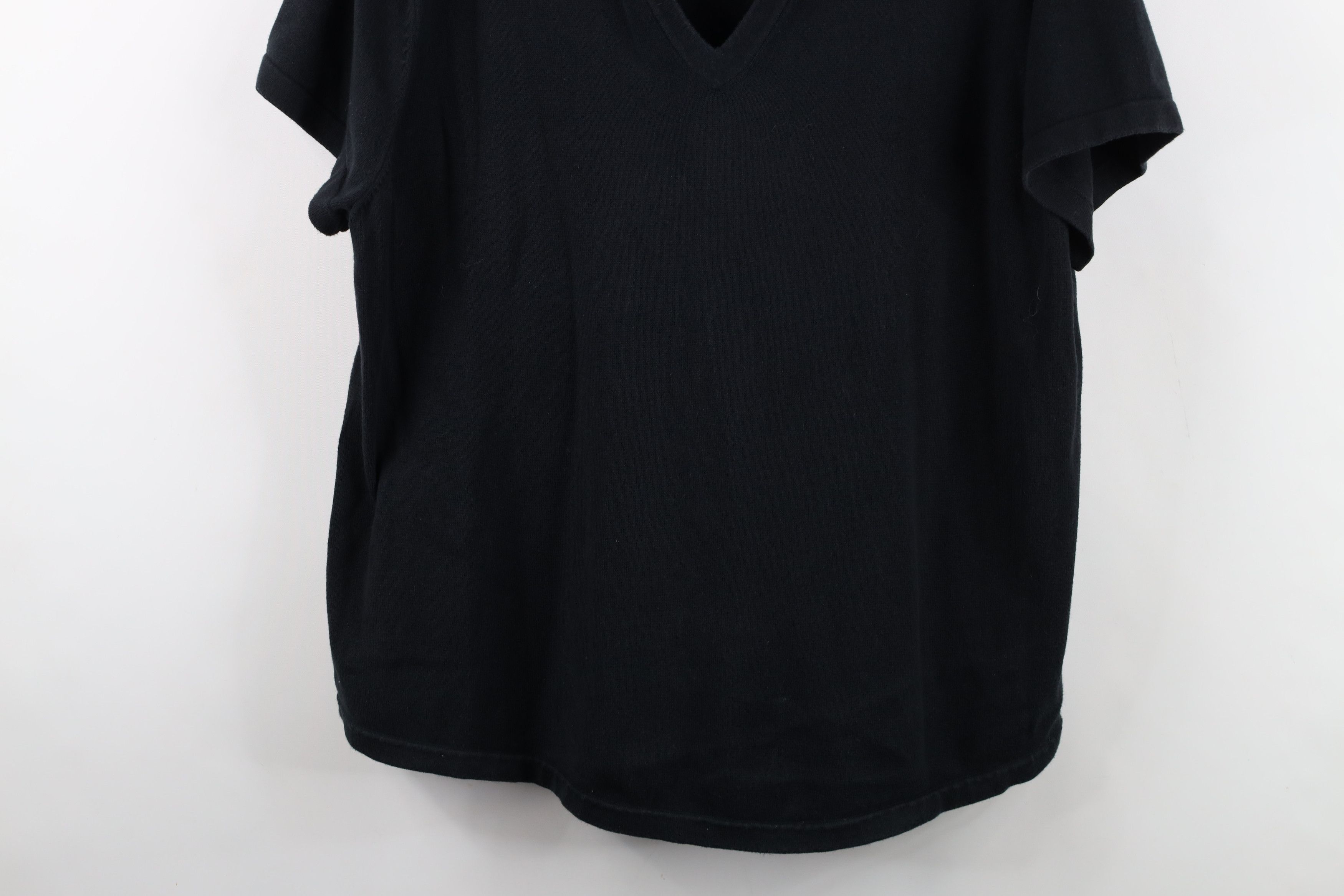 Vintage Vintage 90s Streetwear Blank Knit Collared Polo Shirt Black Size XXL / US 16-18 / IT 52-54 - 3 Thumbnail