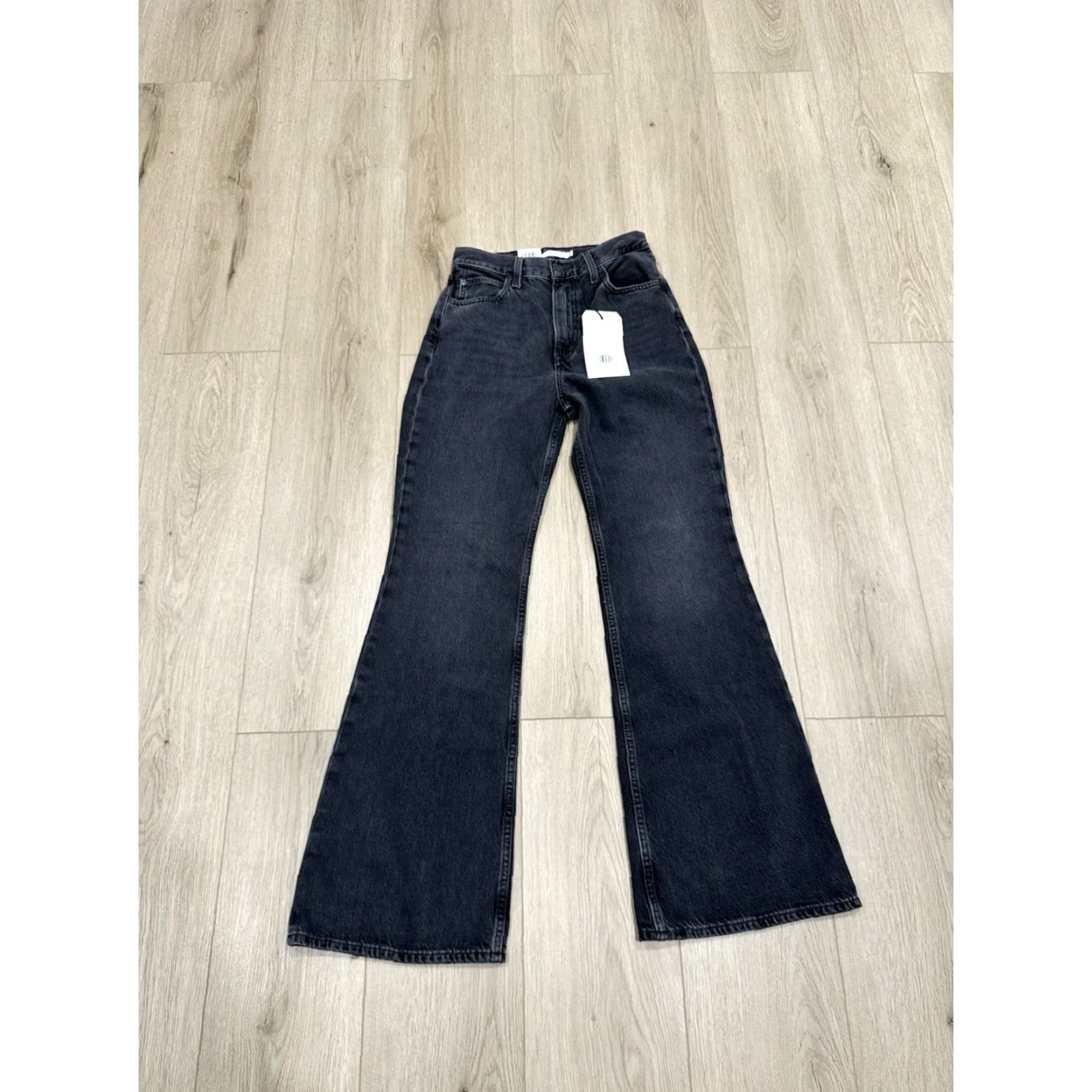 Levi's Levi's Jeans Women 26x32 70s High Rise Flare Dark Wash Gray Denim Bell Vintage: No Size 26" / US 2 / IT 38 - 2 Thumbnail