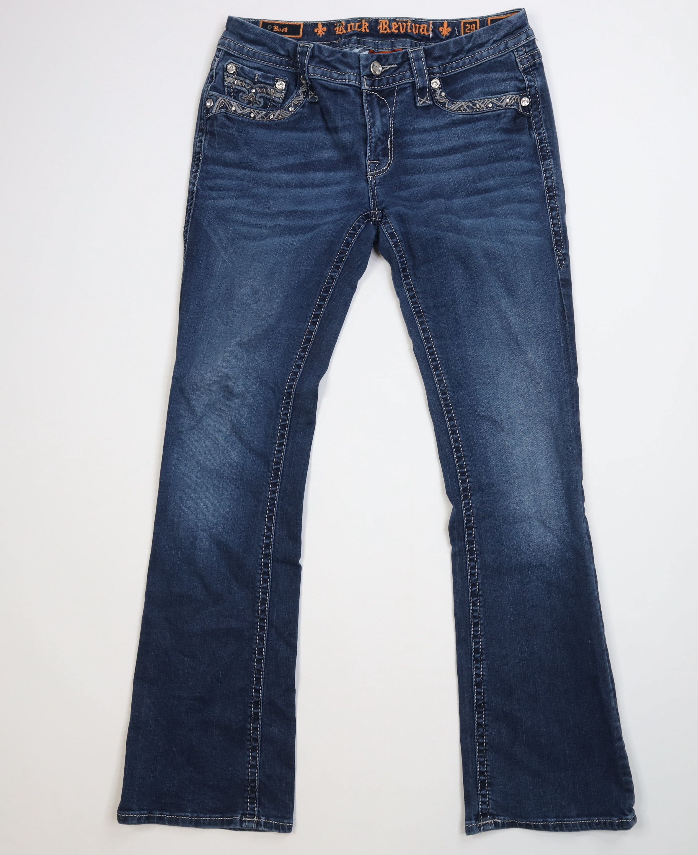 Rock Revival Rock Revival Stretch Jazlyn Bootcut Flared Denim Jeans Size 29" - 1 Thumbnail